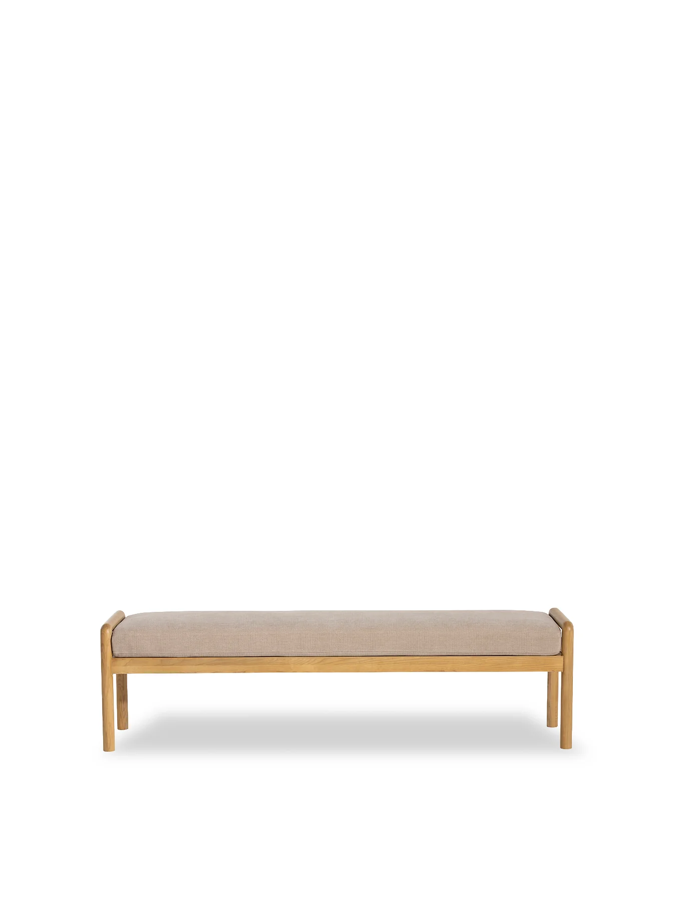 Mirna Fabric and Ash Wood Dining Bench