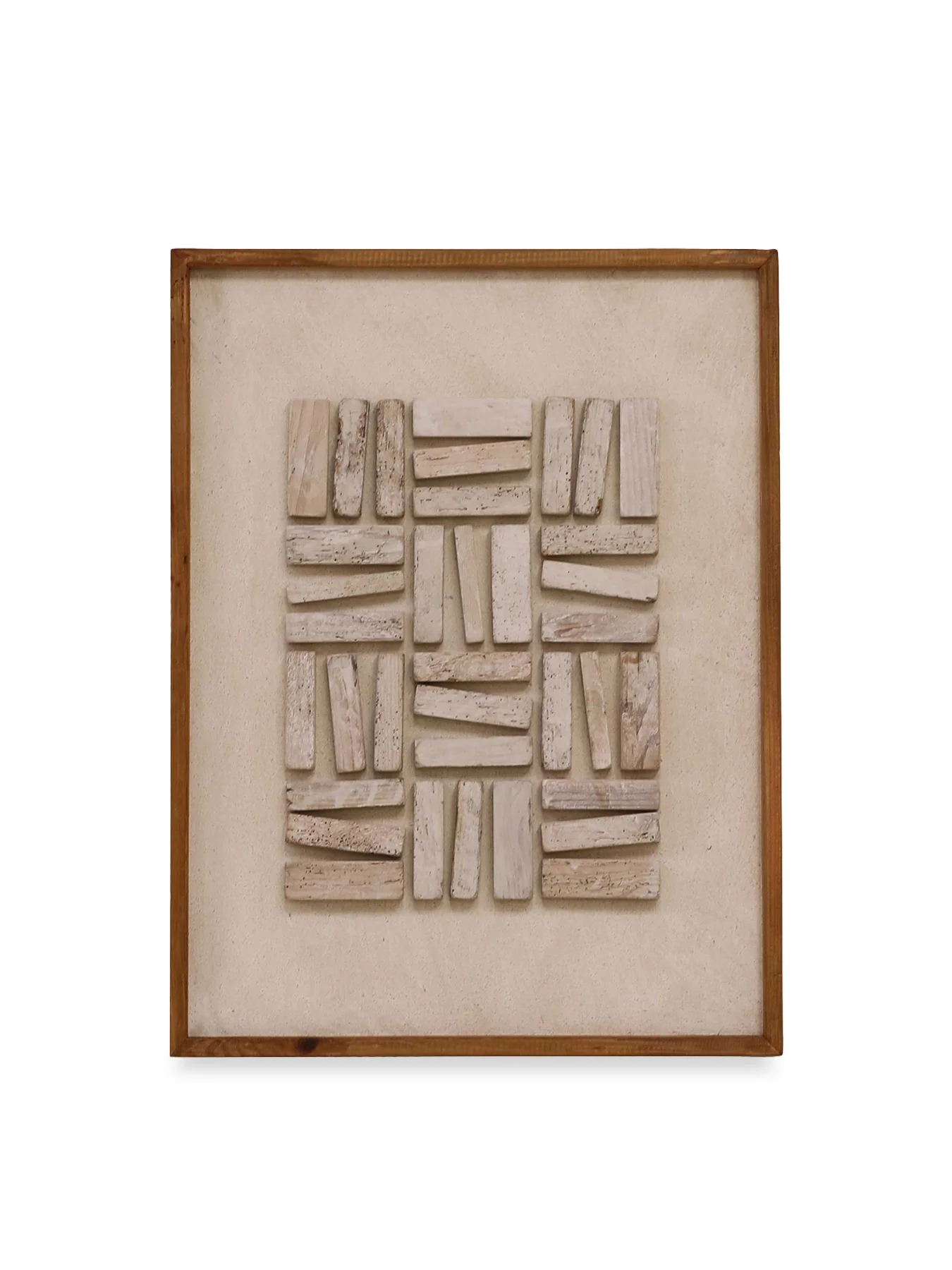 Natural Grid Patterned Wall Art