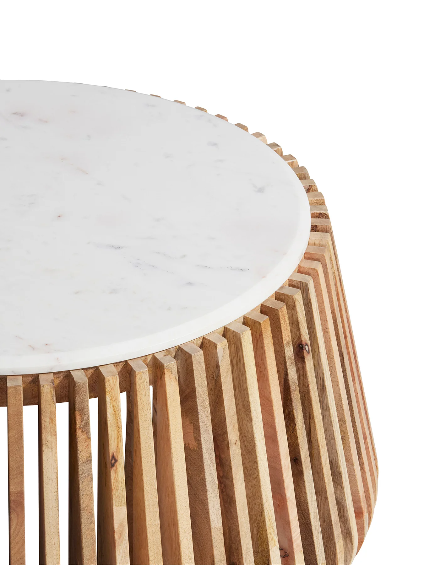 Ombra Mango Wood Coffee Table With Marble Top - Image 2