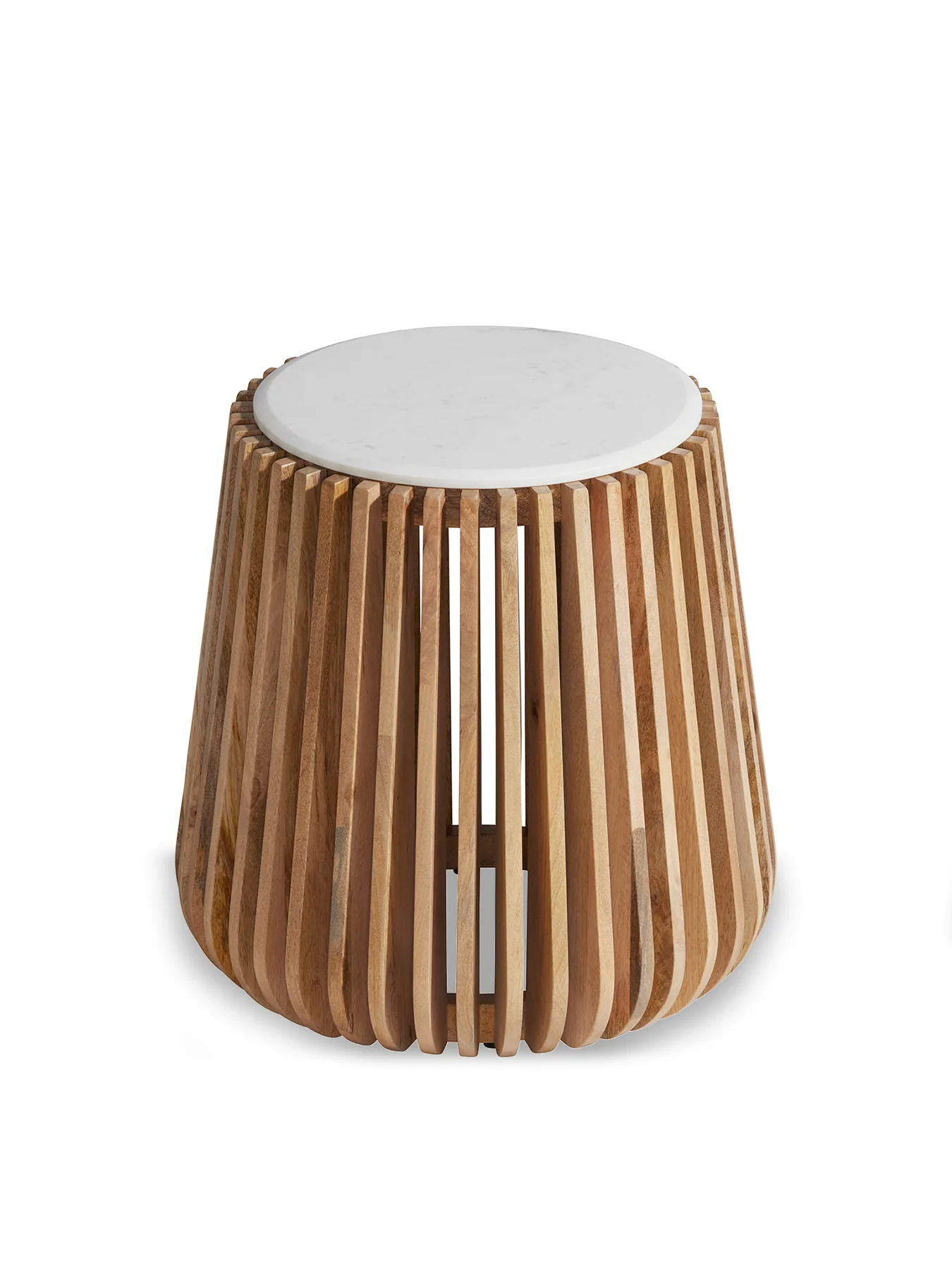 Ombra Marble and Mango Wood Side Table