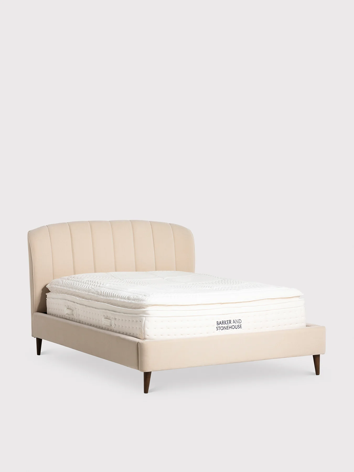 Reyes Neutral Fabric Double Bed Frame - Image 2