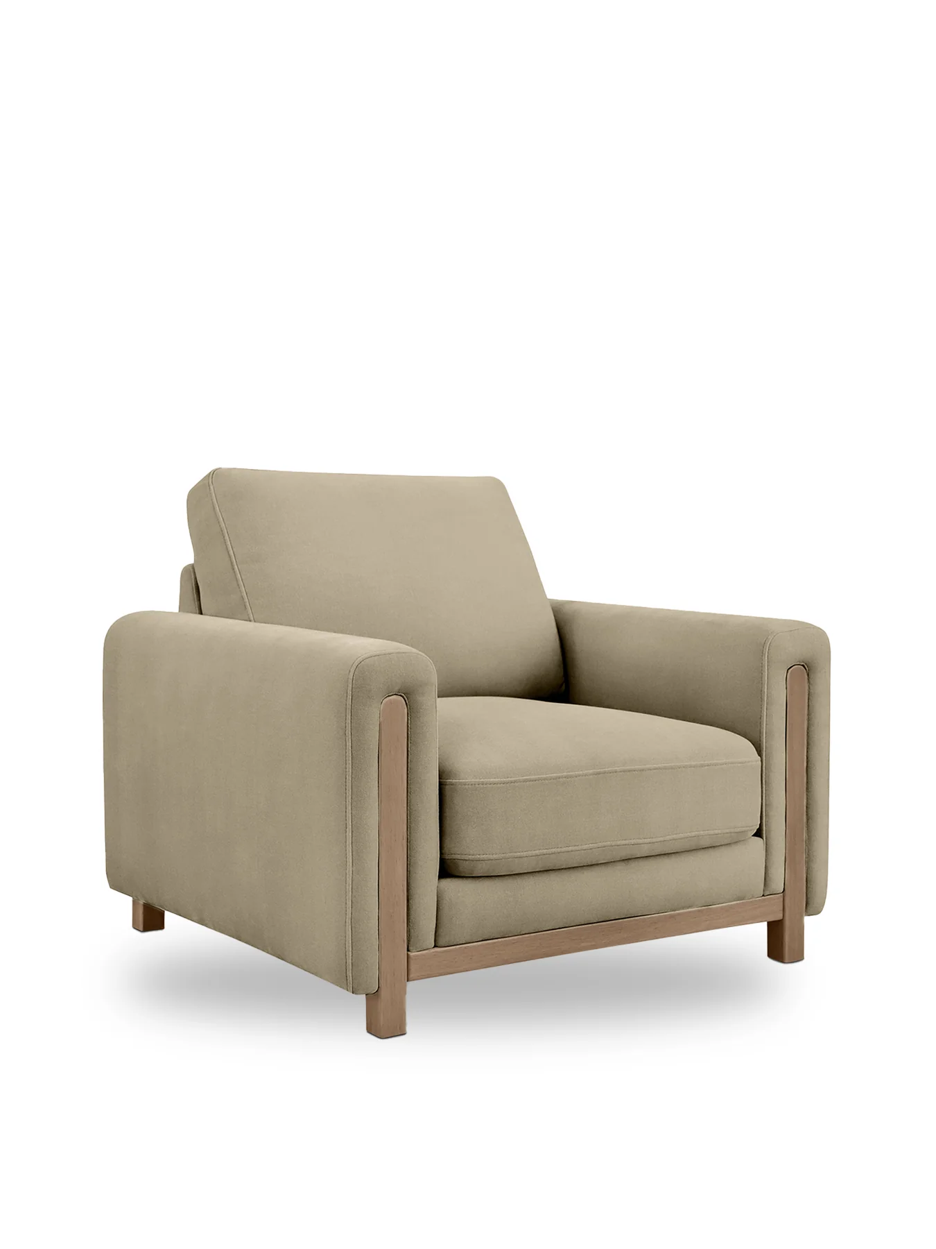 Reynard Fabric Armchair Neutral - Image 2