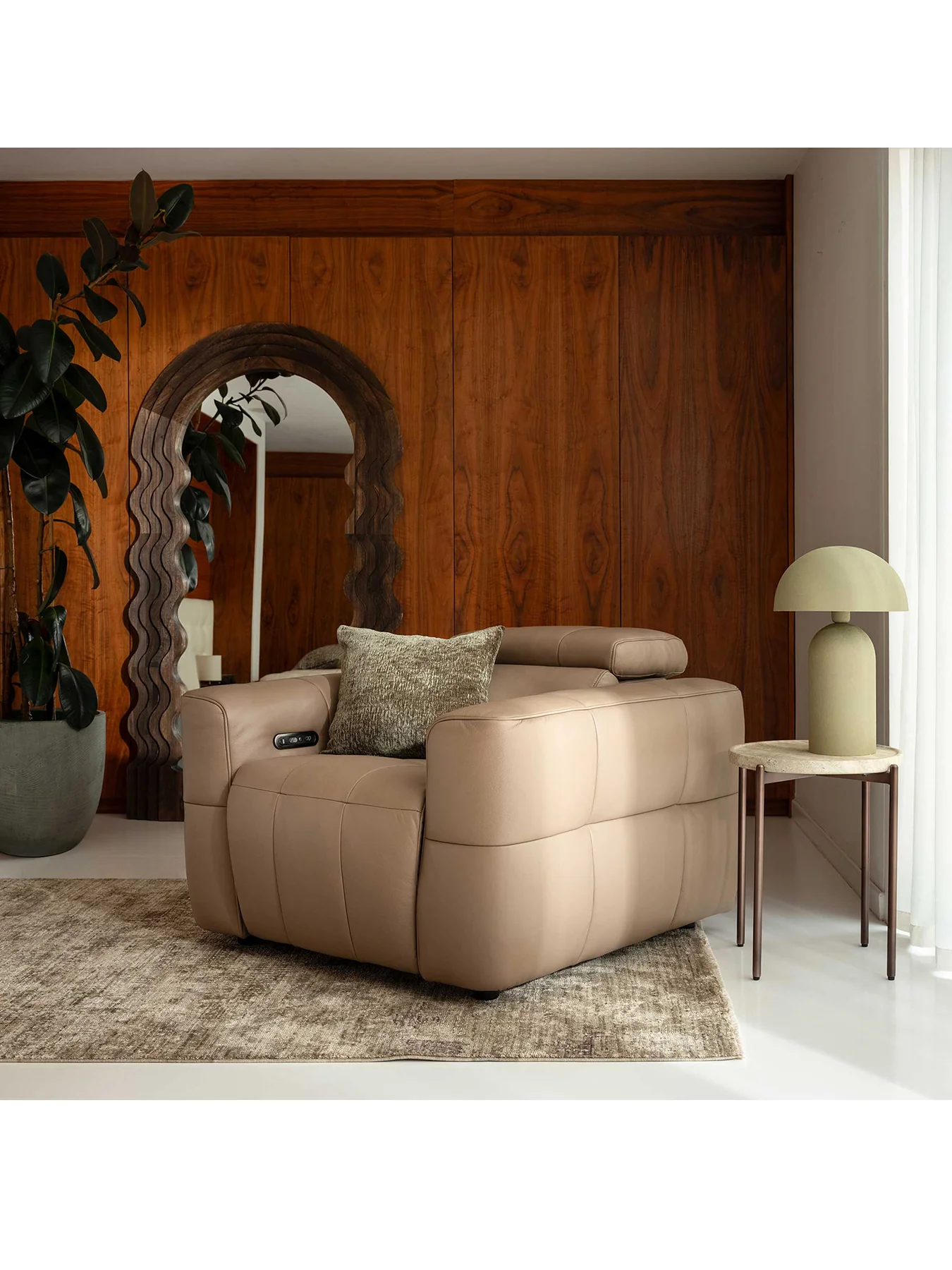 Rochester Power Recliner Armchair Neutral - Image 2