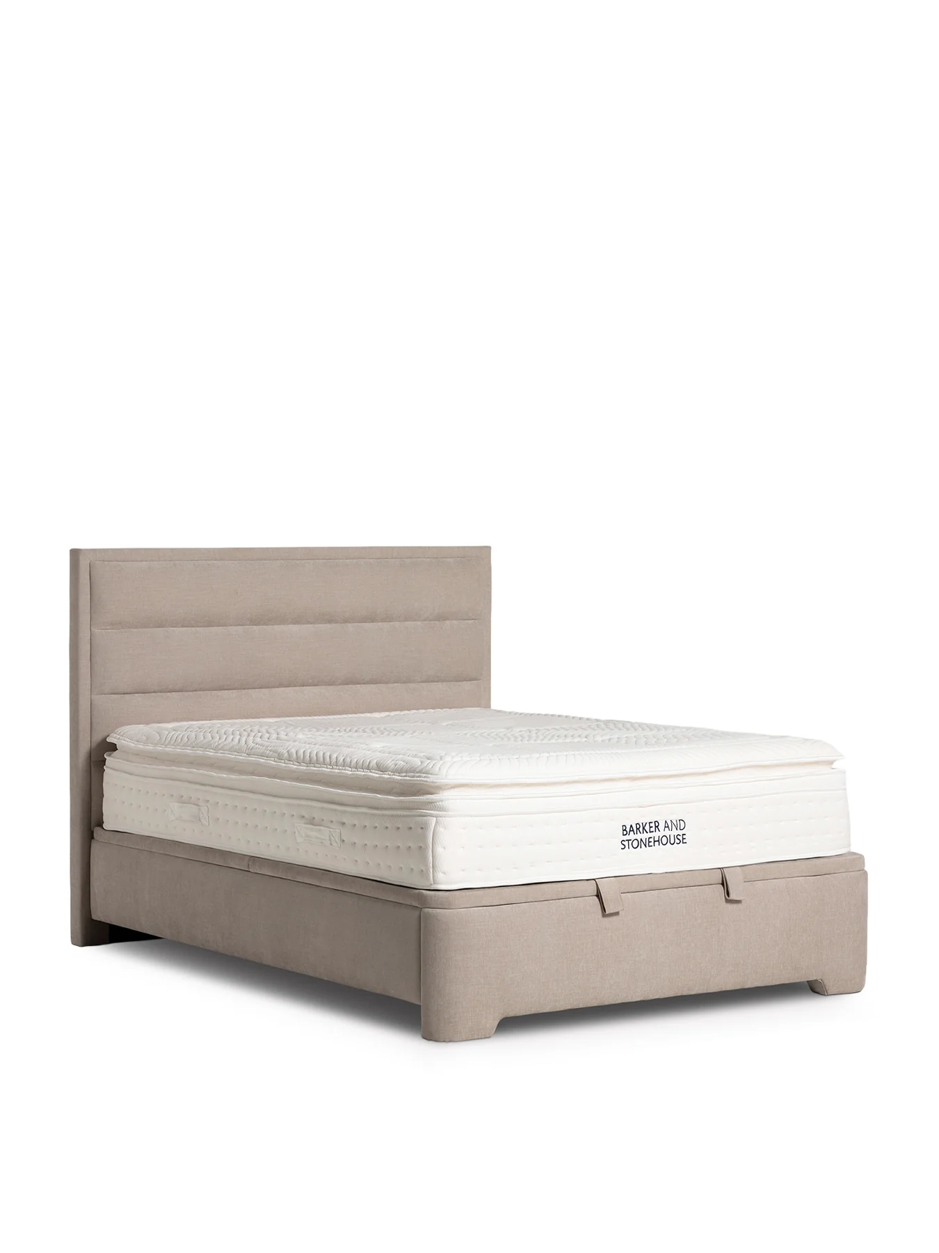 Rothbury Fabric Double Ottoman Bed Frame Neutral