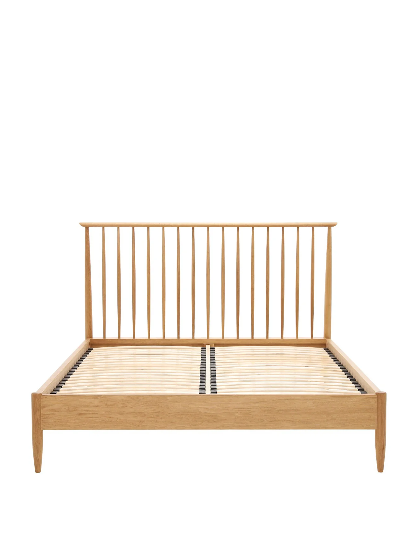 Neutral Teramo Light Brown Wood Spindle King Bed Frame - Image 3
