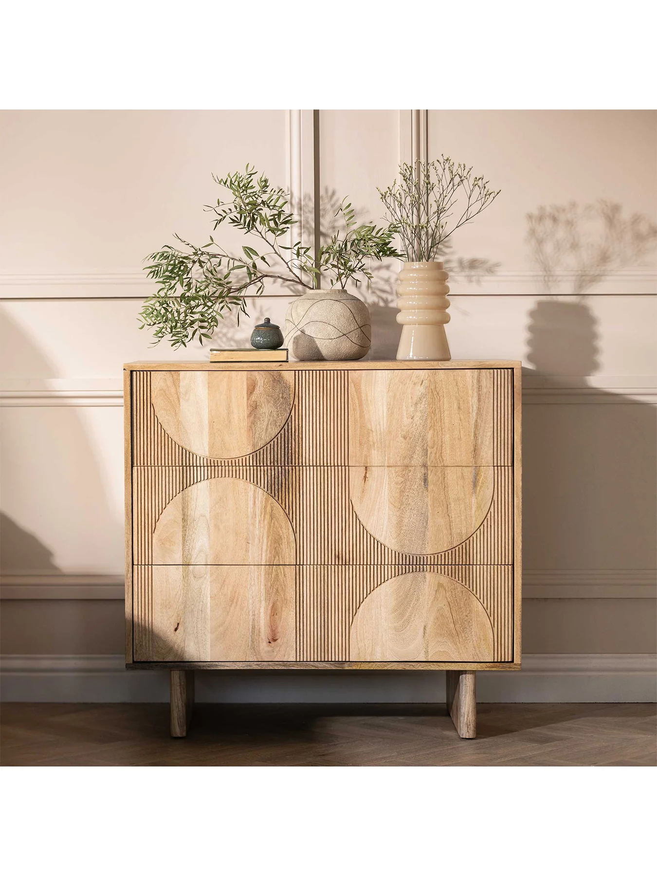 Zuberi Mango Wood 3 Drawer Chest of Drawers - Image 2