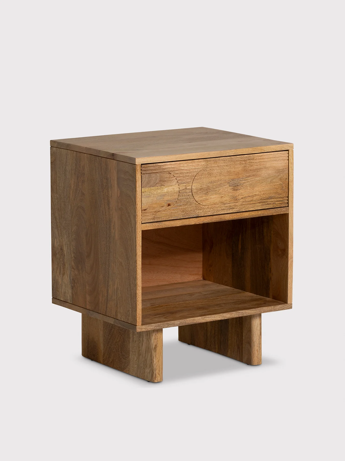 Zuberi Mango Wood Bedside Table Natural - Image 2