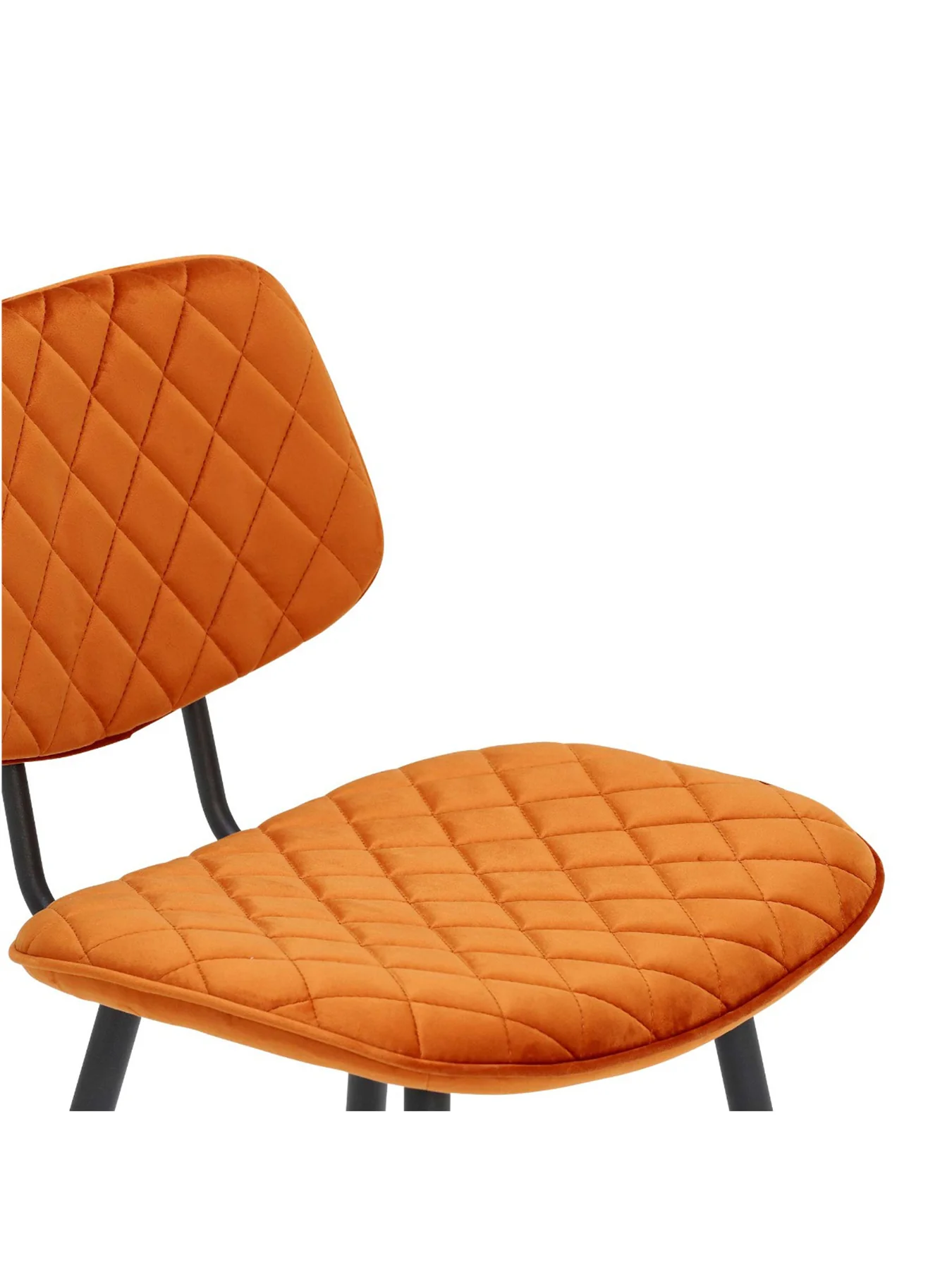 Archer Velvet Counter Stool Orange - Image 4