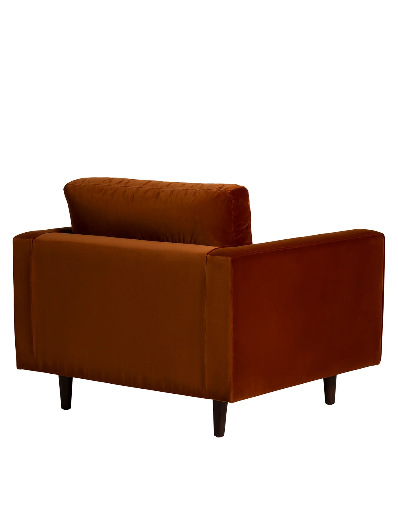 Hemingway Burnt Orange Velvet Armchair - Image 3