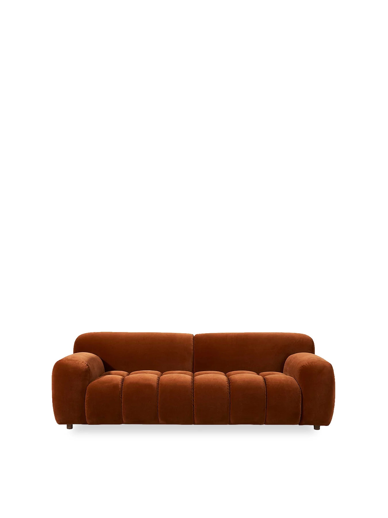 Lavinia Orange Fabric Sofa