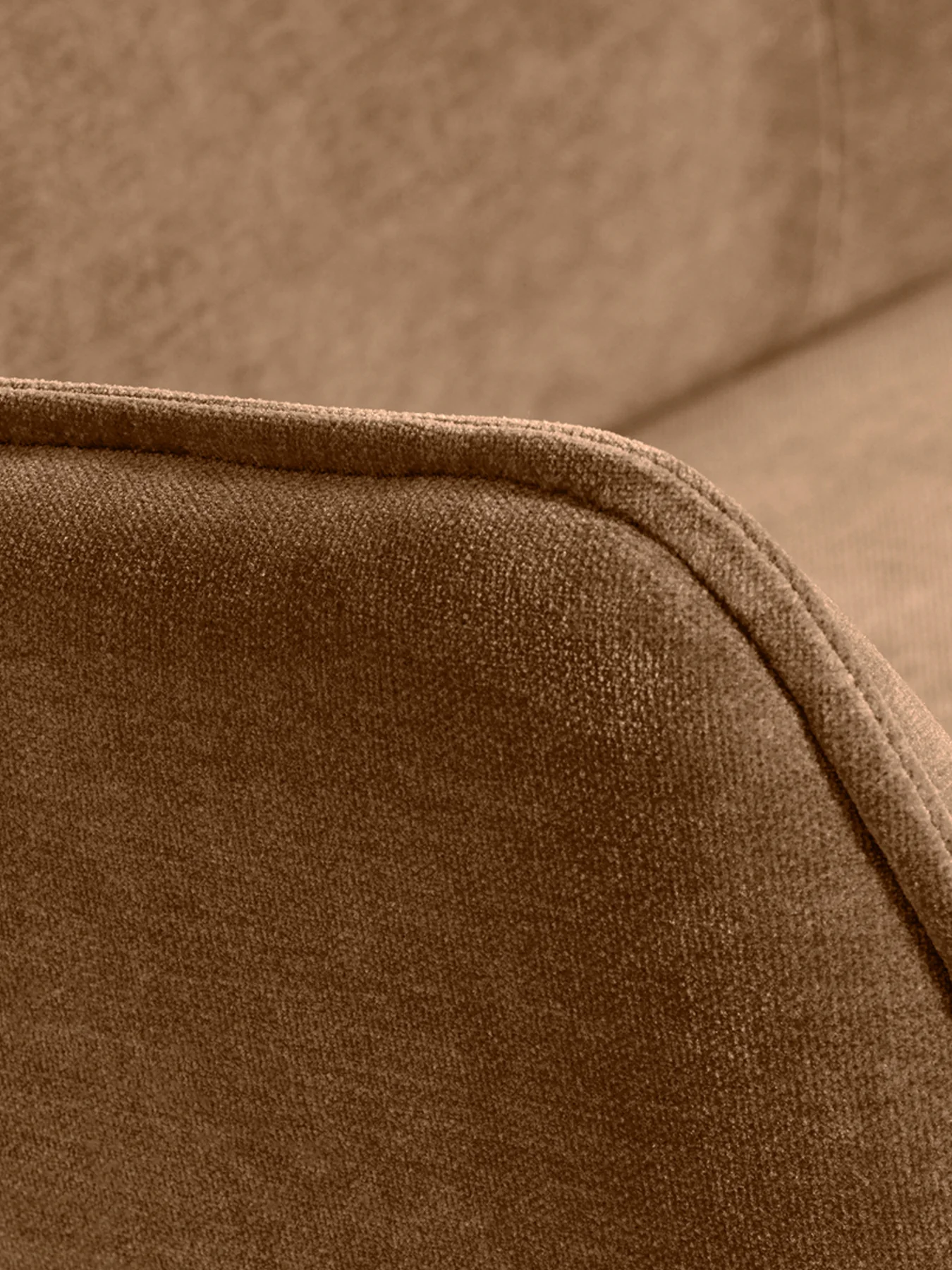 Milne Rustic Light Brown Velvet Swivel Armchair - Image 3