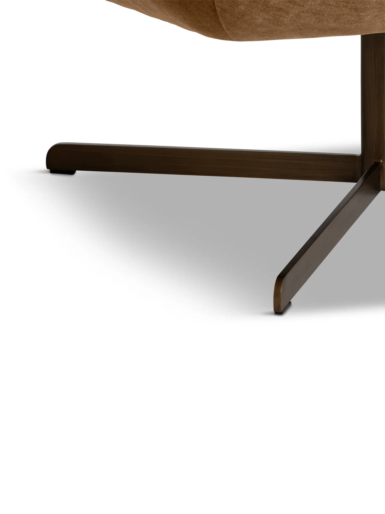 Milne Rustic Light Brown Velvet Swivel Armchair - Image 4