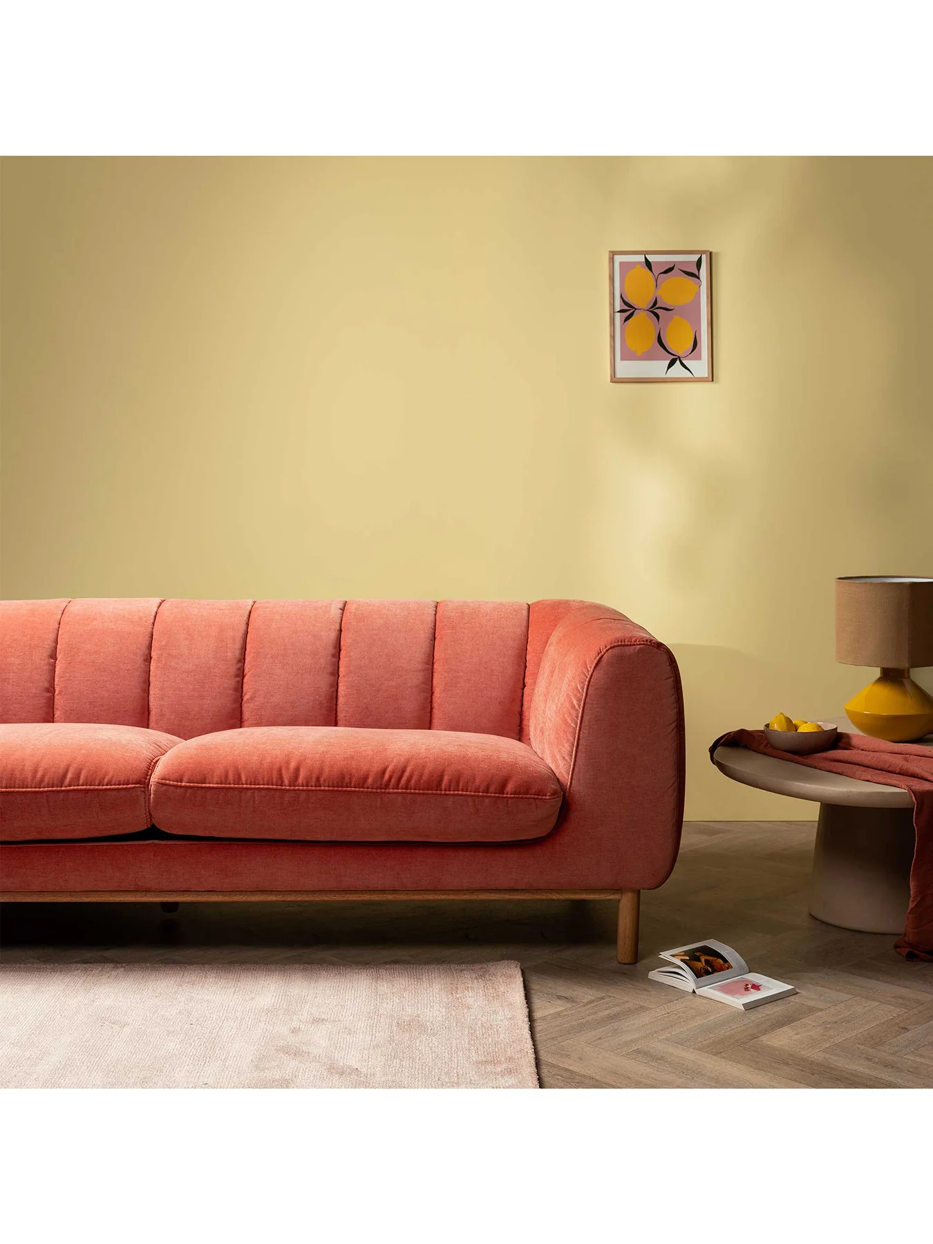 Eyre 3 Seater Sofa Pink - Image 2