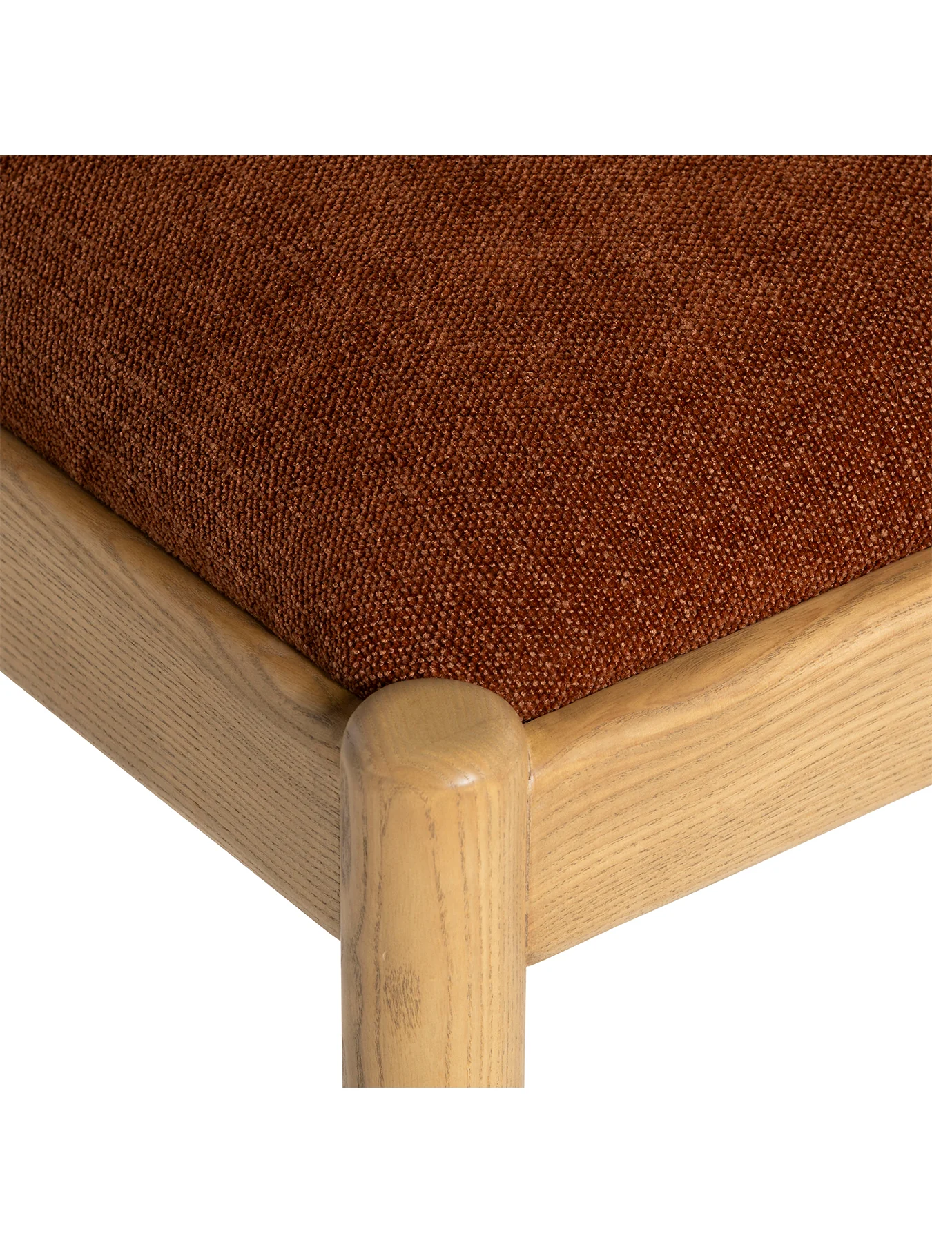 Mirna Rust Fabric Dining Chair - Image 4