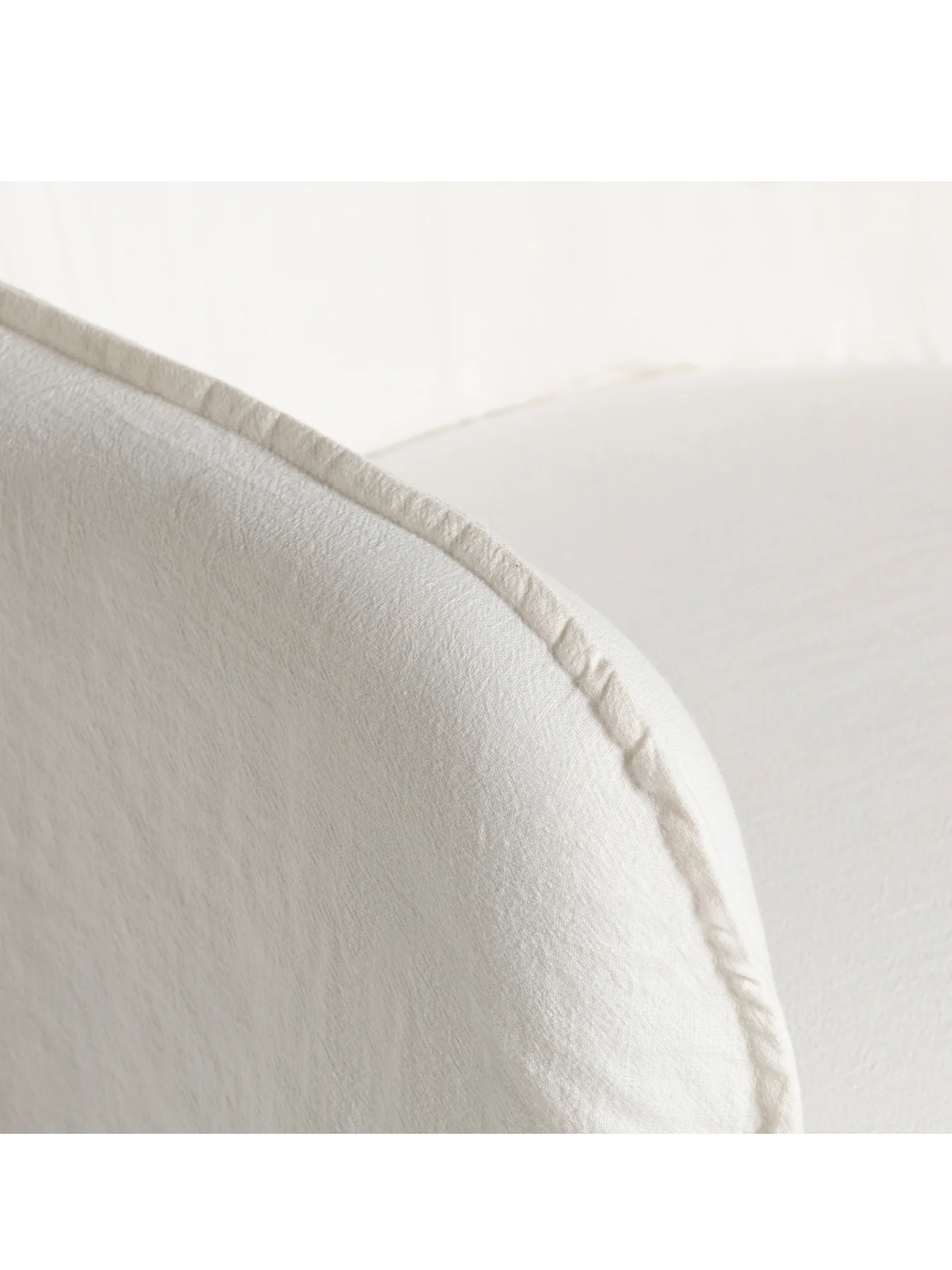 Aspley White Fabric Armchair - Image 2