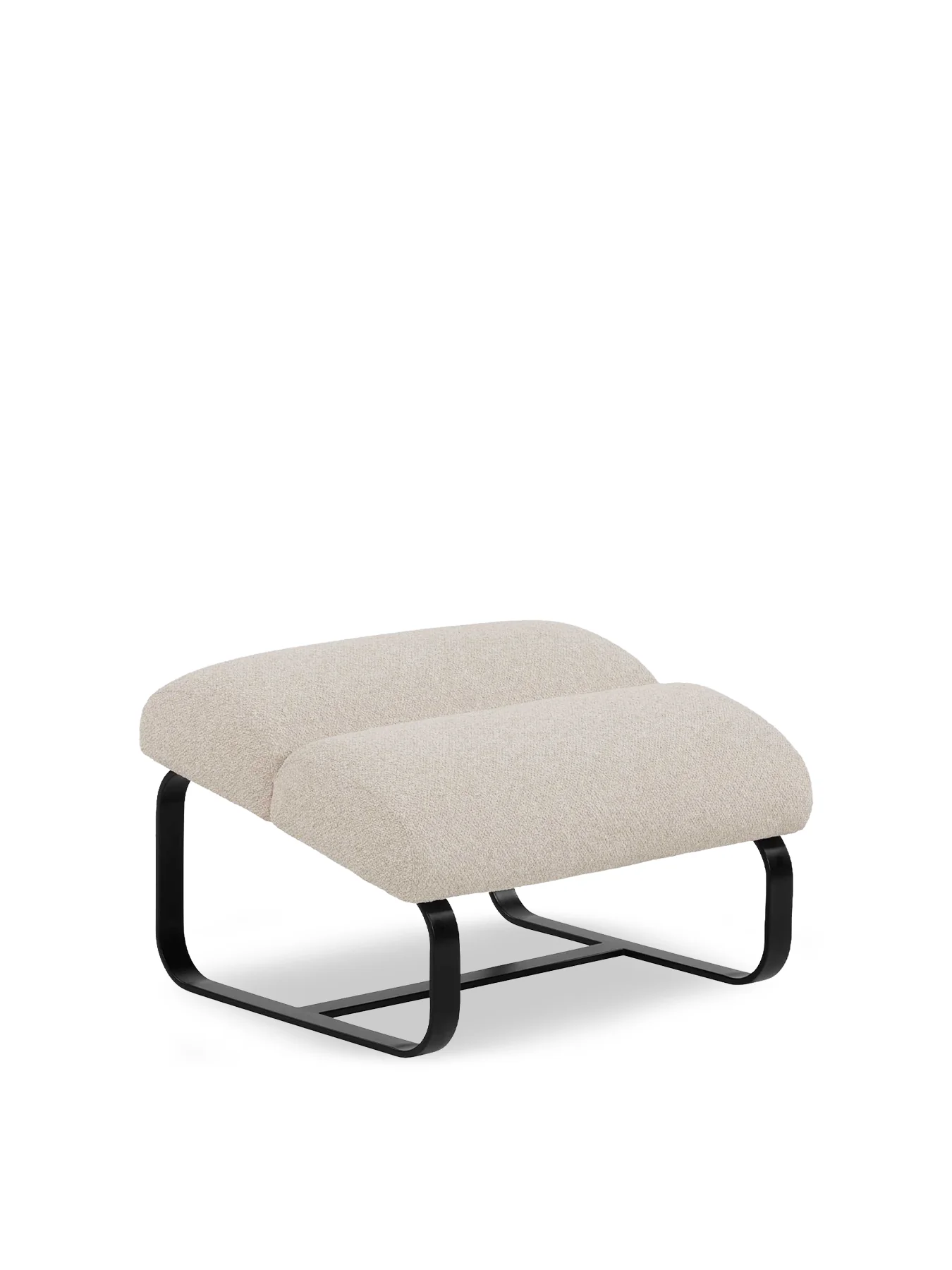 Lucien Cream Fabric Footstool - Image 4