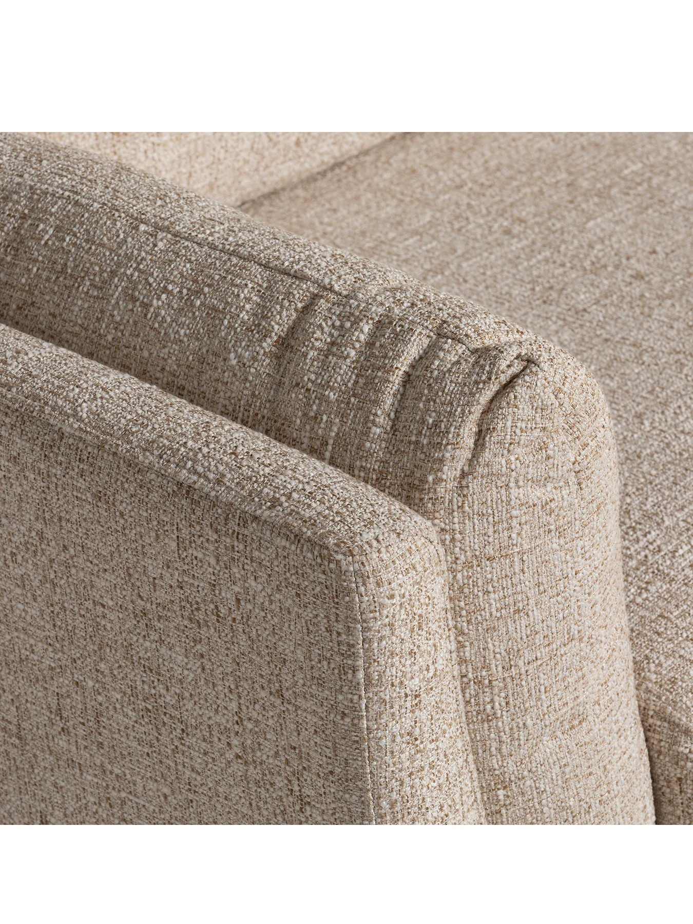 Malmo Neutral Fabric 3 Seater Sofa - Image 2
