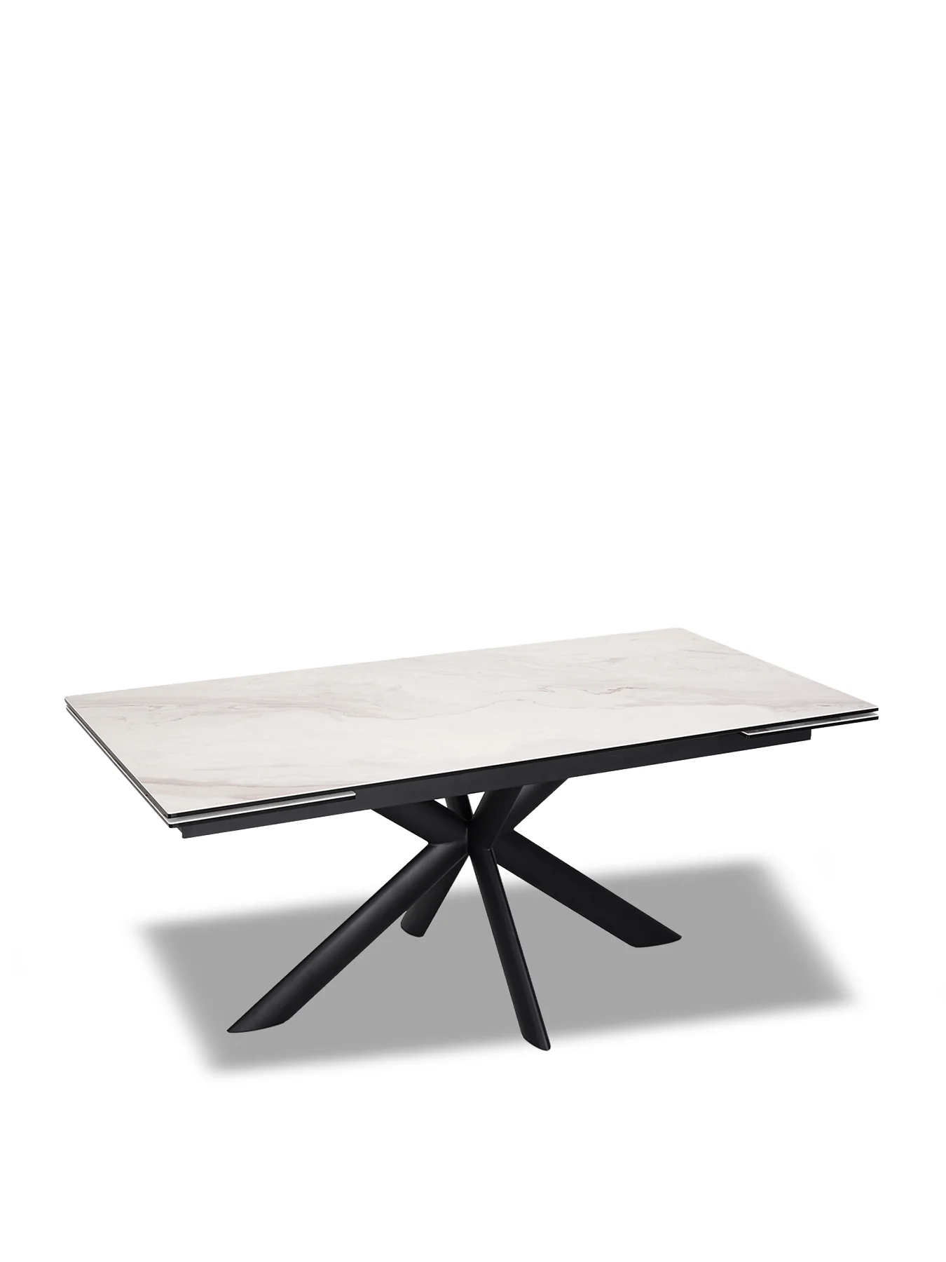 Obrix Ceramic Extending Dining Table 180-260cm White