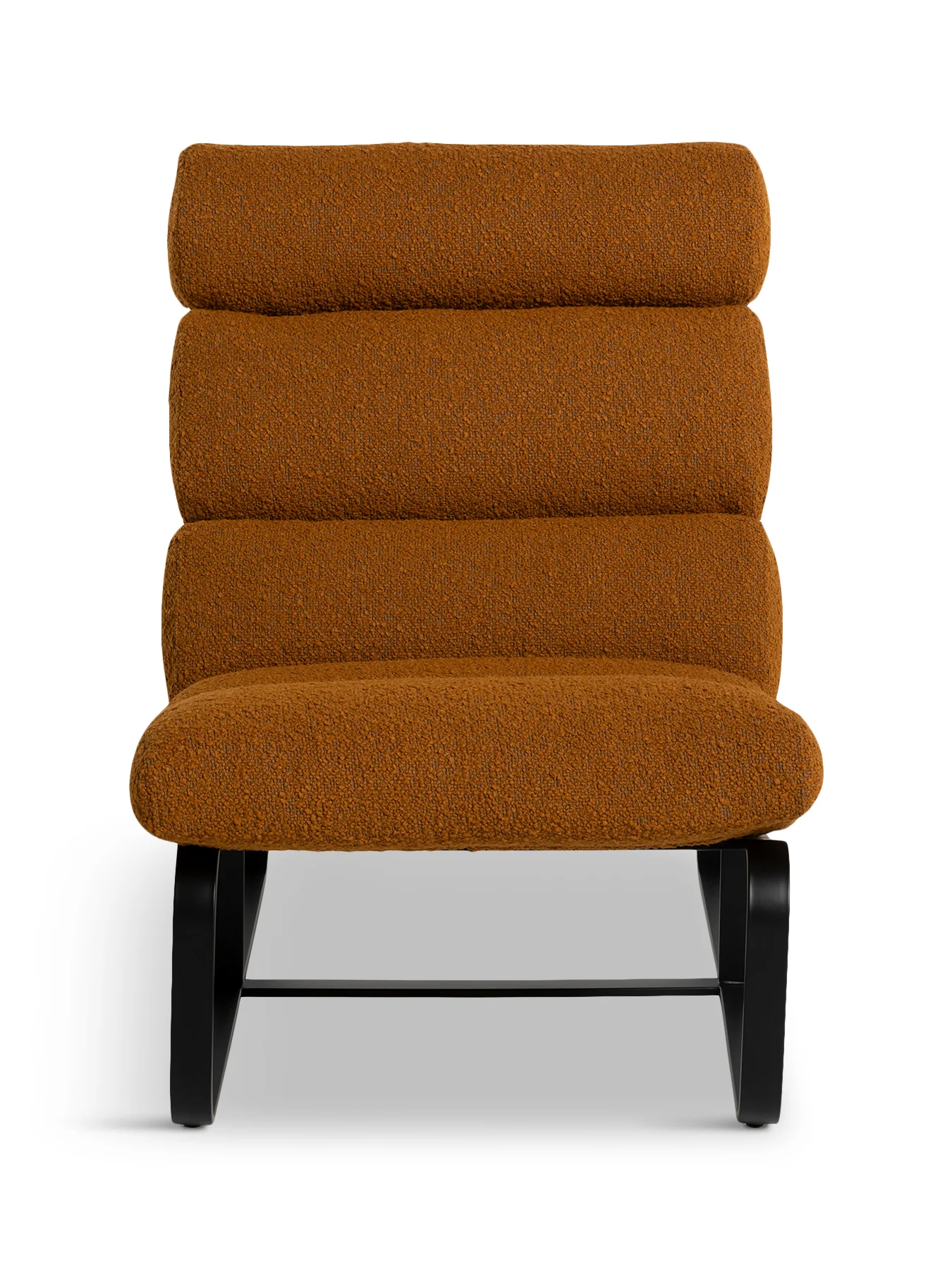 Lucien Mustard Yellow Boucle Fabric Accent Chair with Footstool - Image 3