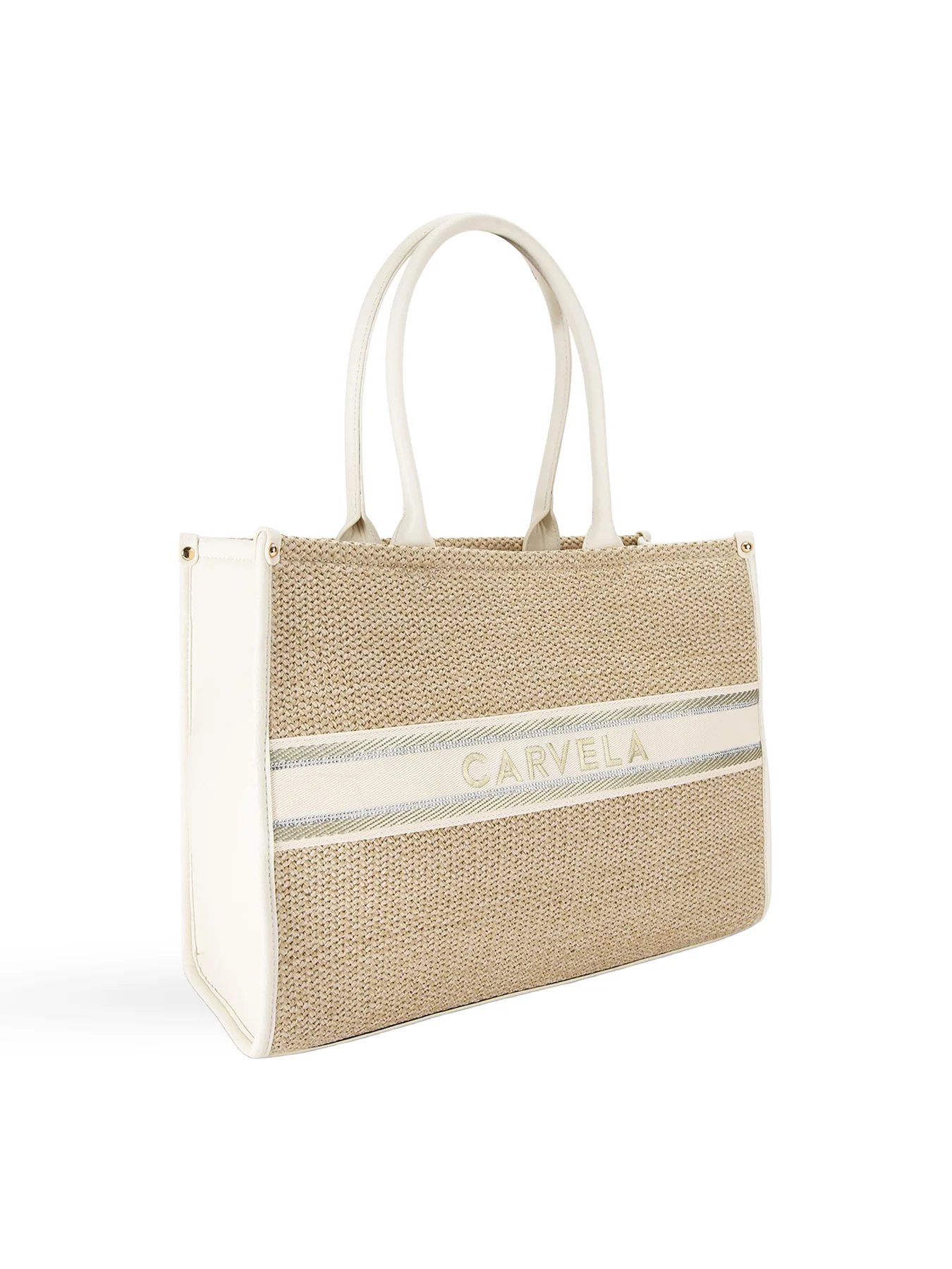 Beach Glam Tote Bag Beige Combination - Image 2