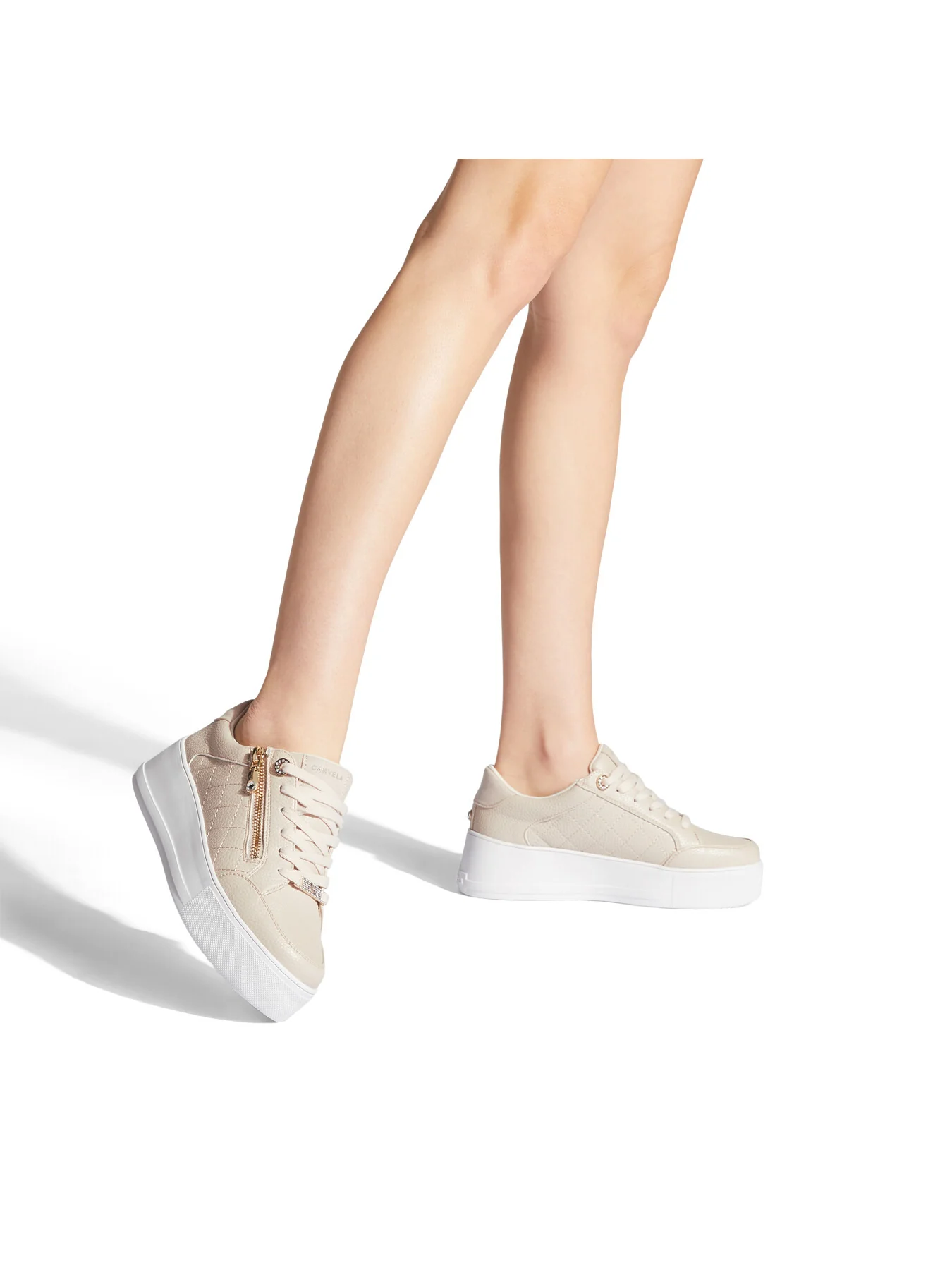 Jive Zip Ankle Boots Beige - Image 5