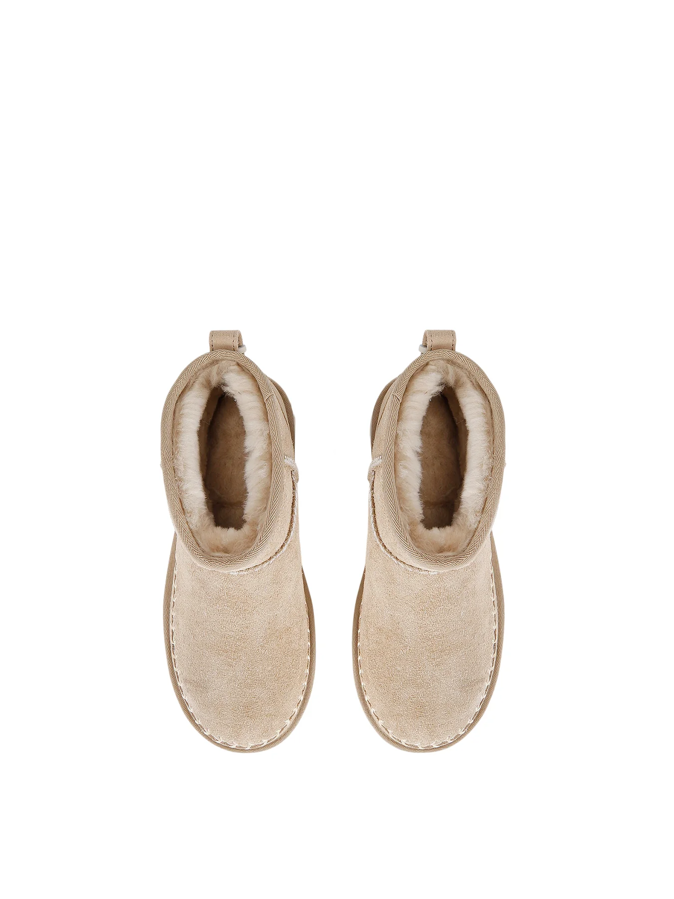 Womens Ultra Mini Boots Beige - Image 2