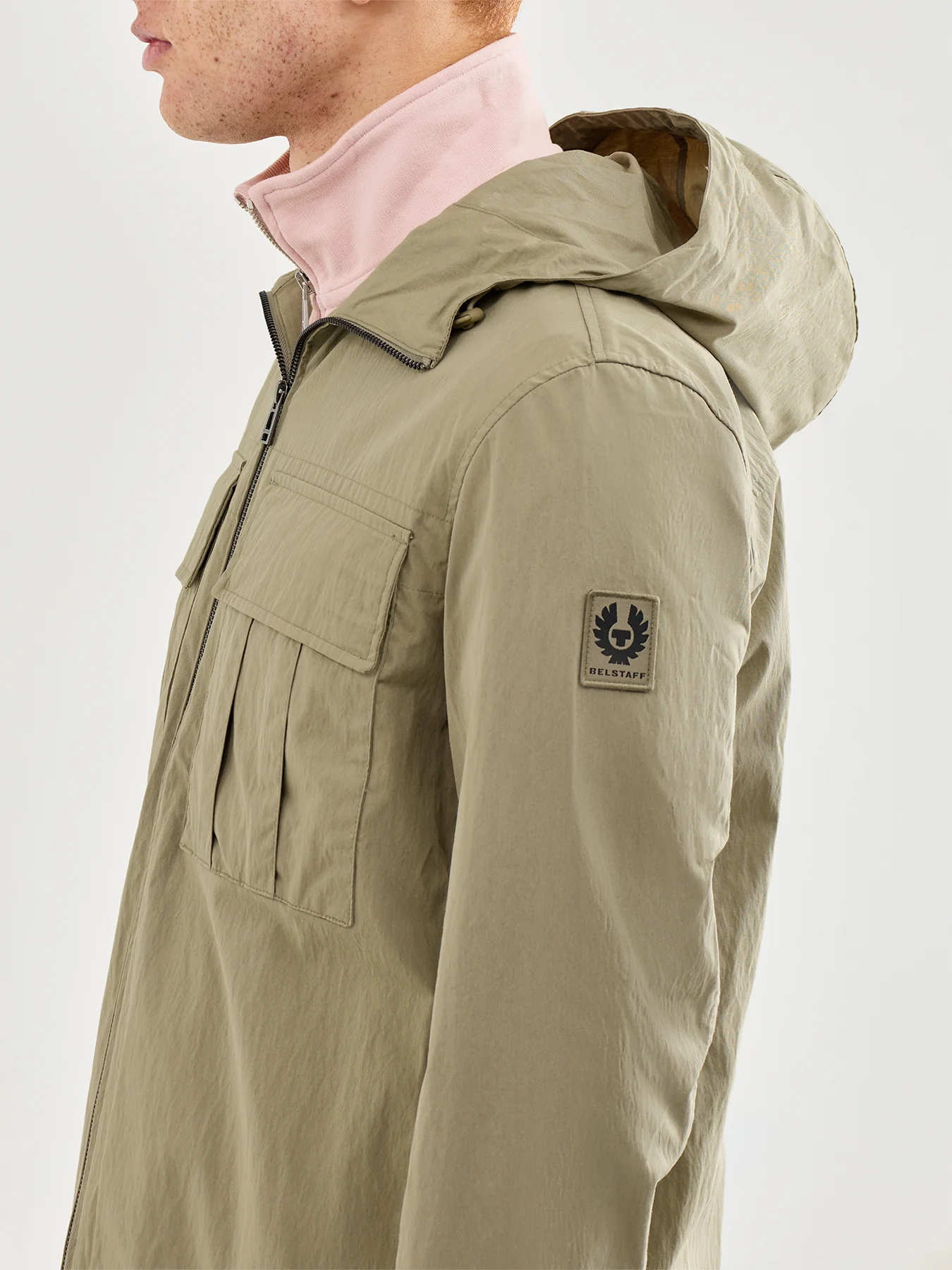 Container Hooded Overshirt Olive - Image 3