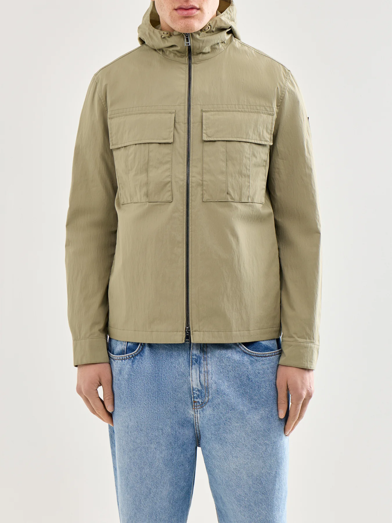 Container Hooded Overshirt Olive - Image 4