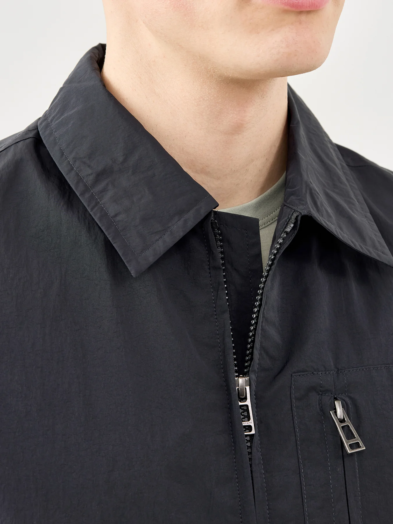 Grid Overshirt Black - Image 3