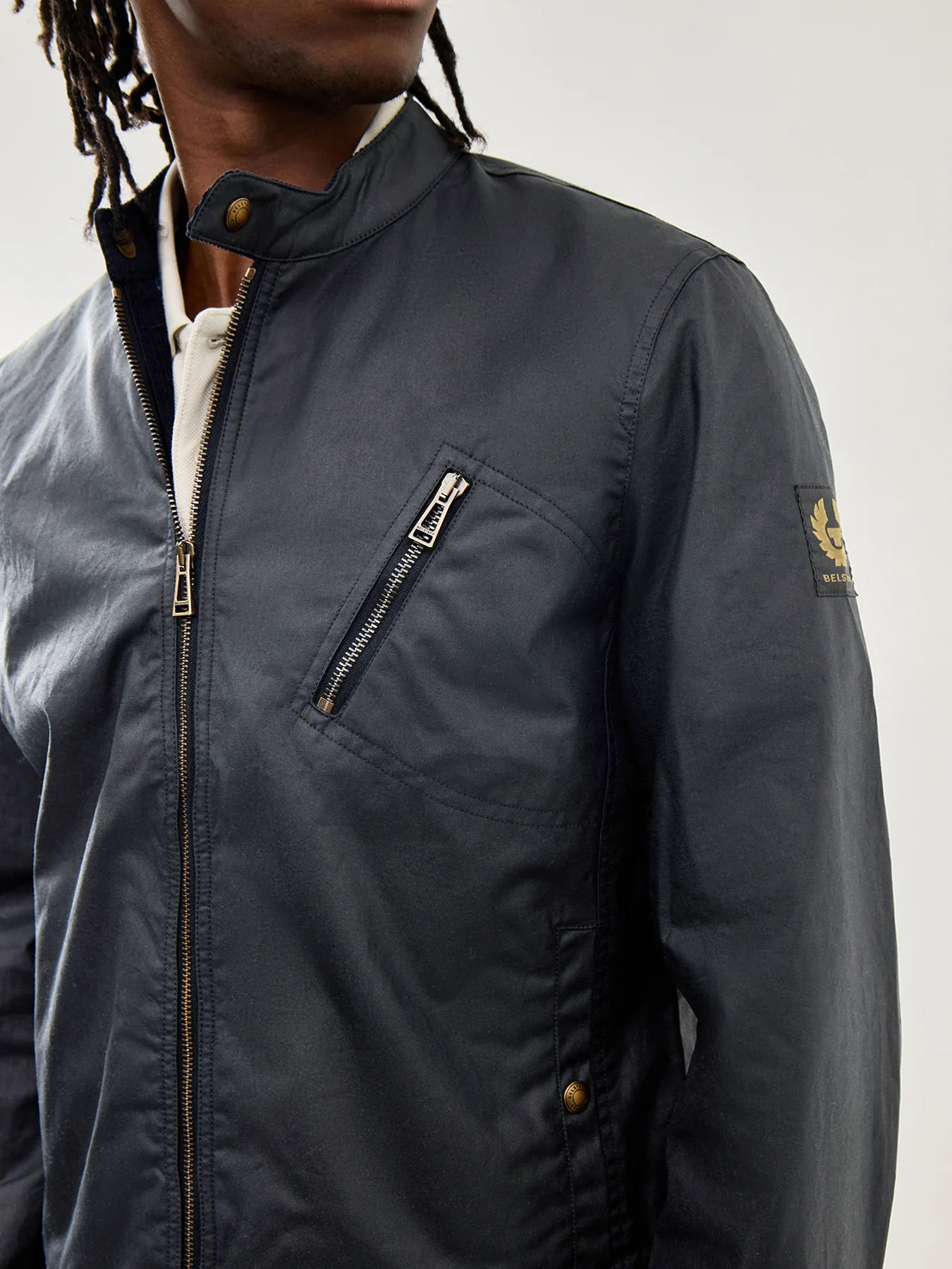 Sideline Wax Jacket Dark Navy - Image 3