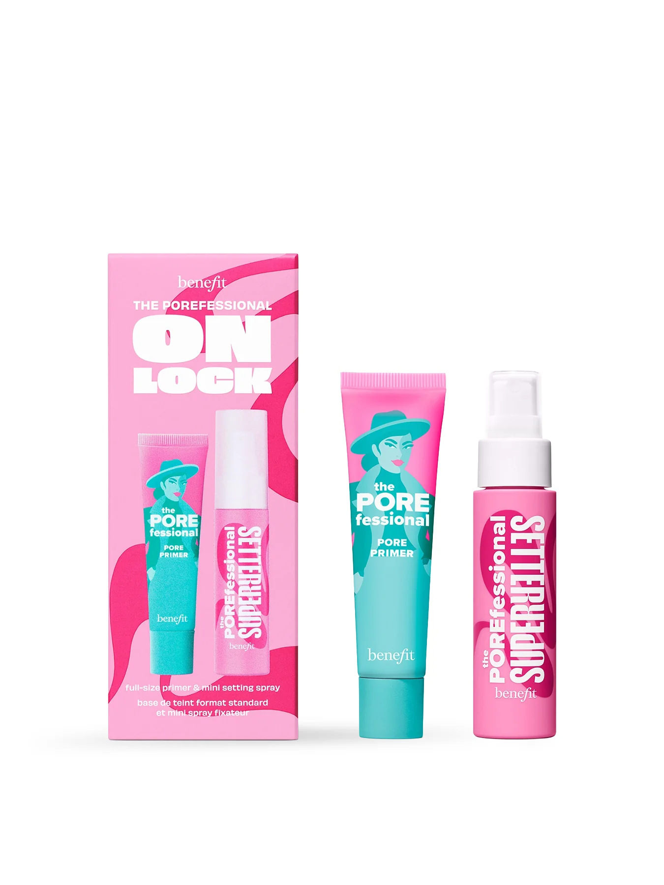 Porefessional On Lock Full Size Pore Primer and Mini Setting Spray Duo 52ml