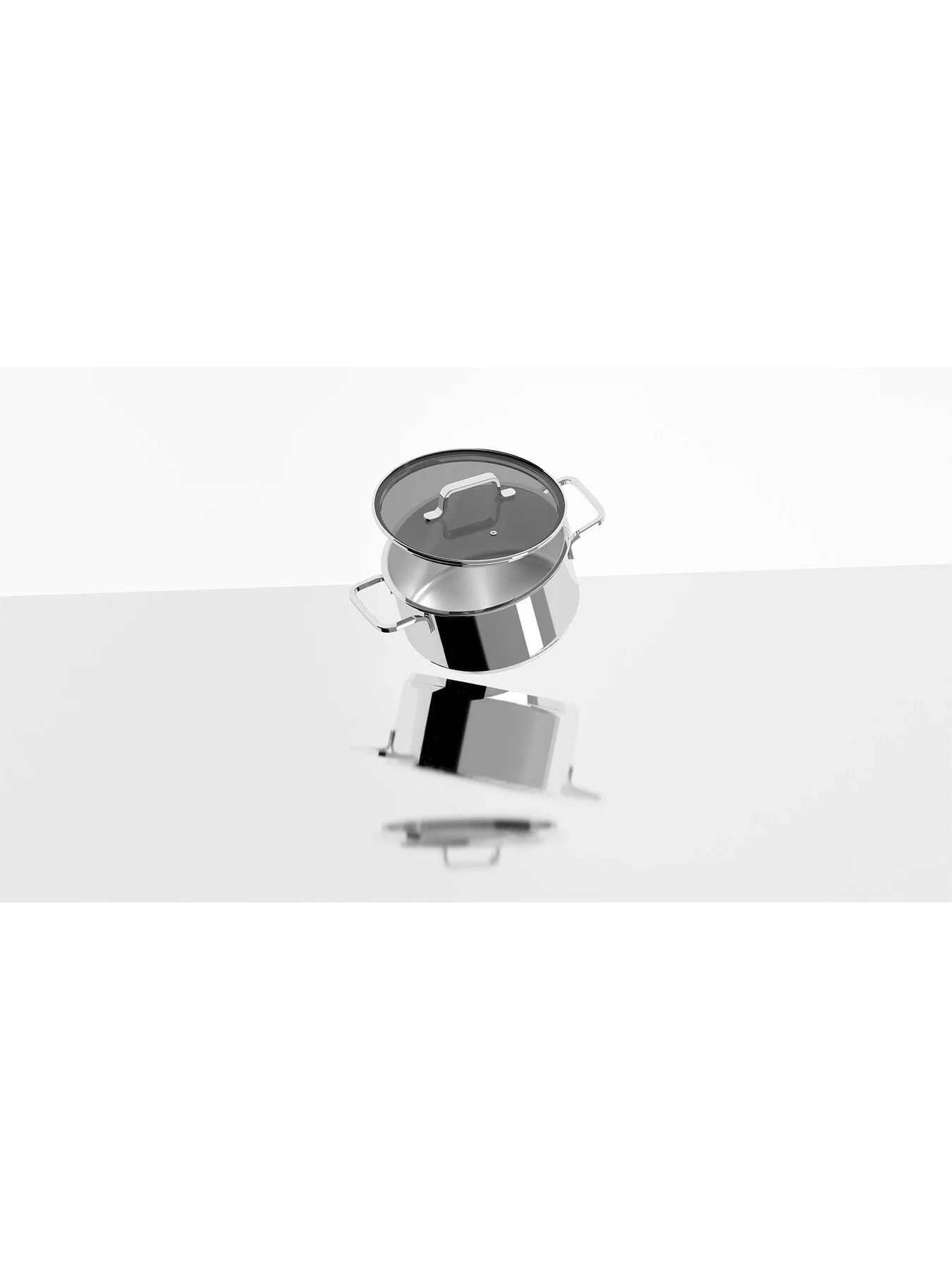 DiNA Helix 9 Piece Recycled Stainless Steel and Aluminium Cookware Set - Image 4