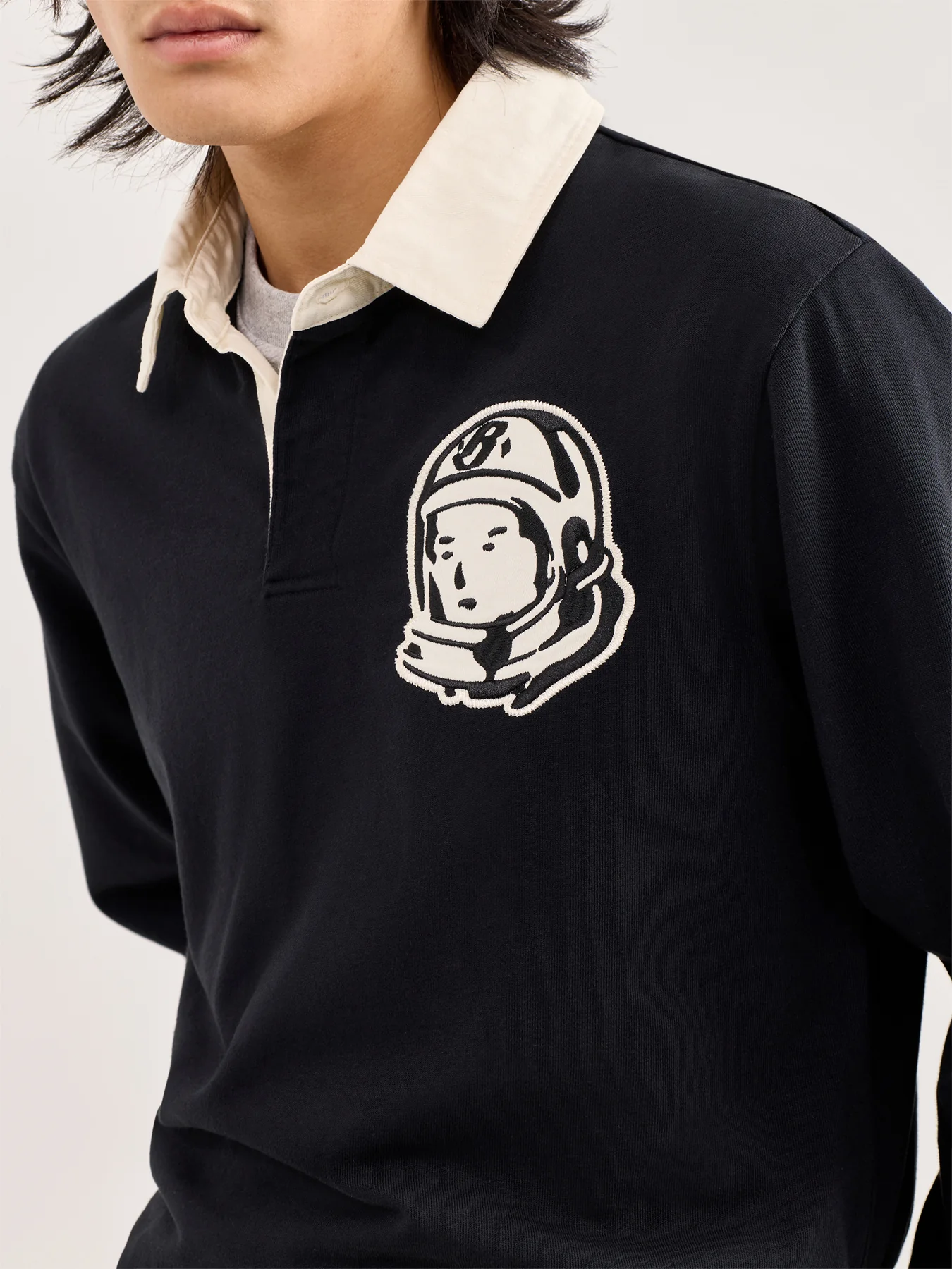 Astro Patch Rugby Shirt Black - Image 3