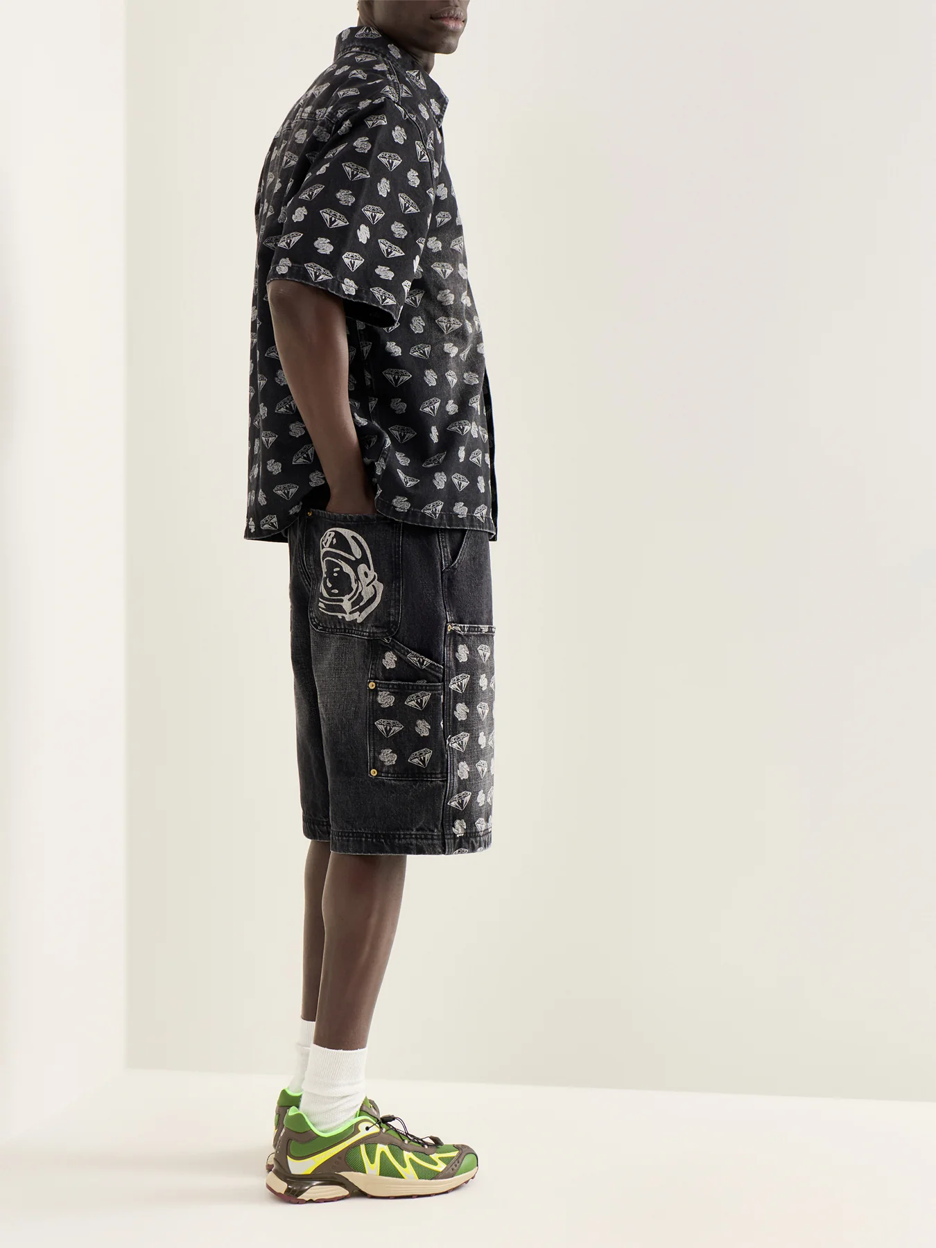 Diamonds & Dollars Denim Carpenter Shorts - Image 2