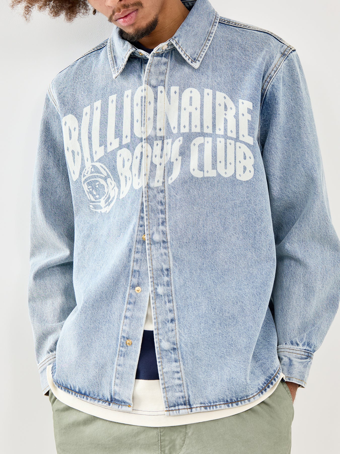 Faded Denim Shirt Blue - Image 3