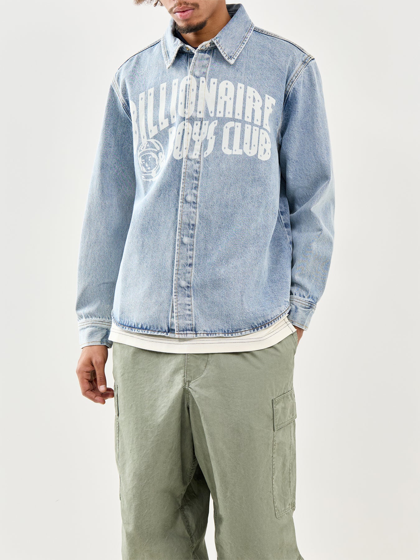 Faded Denim Shirt Blue - Image 4