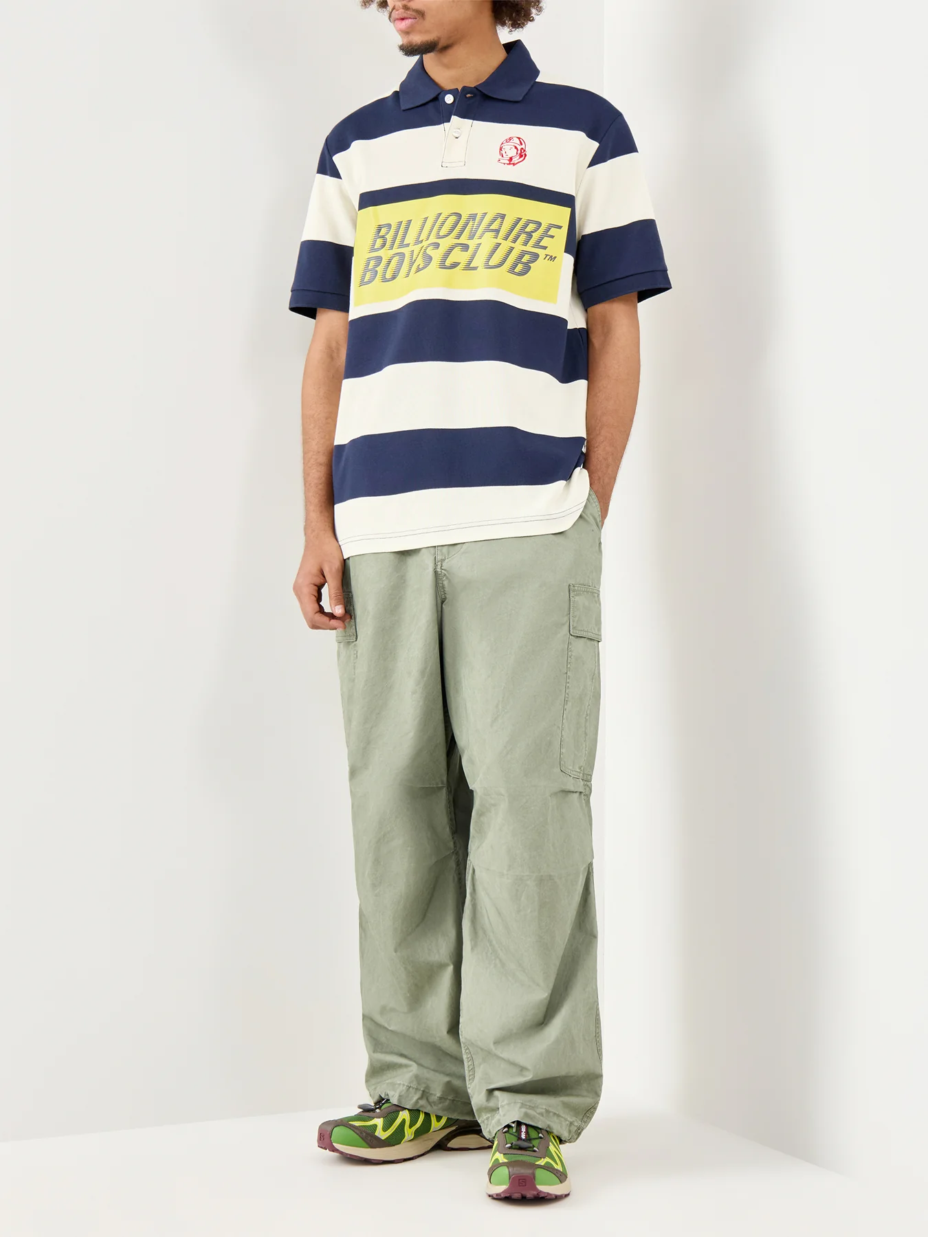 Regatta Stripe Long Sleeve Polo Shirt Multi - Image 2