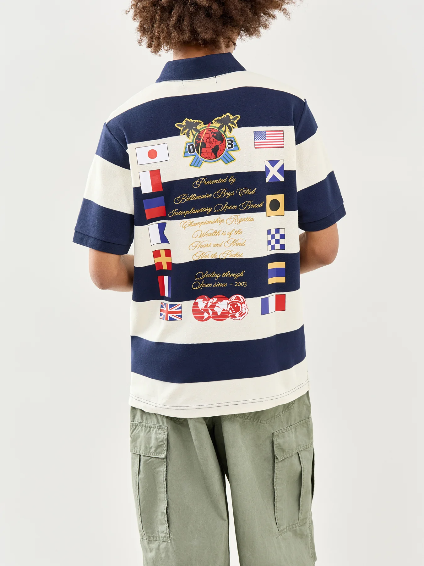 Regatta Stripe Long Sleeve Polo Shirt Multi - Image 5