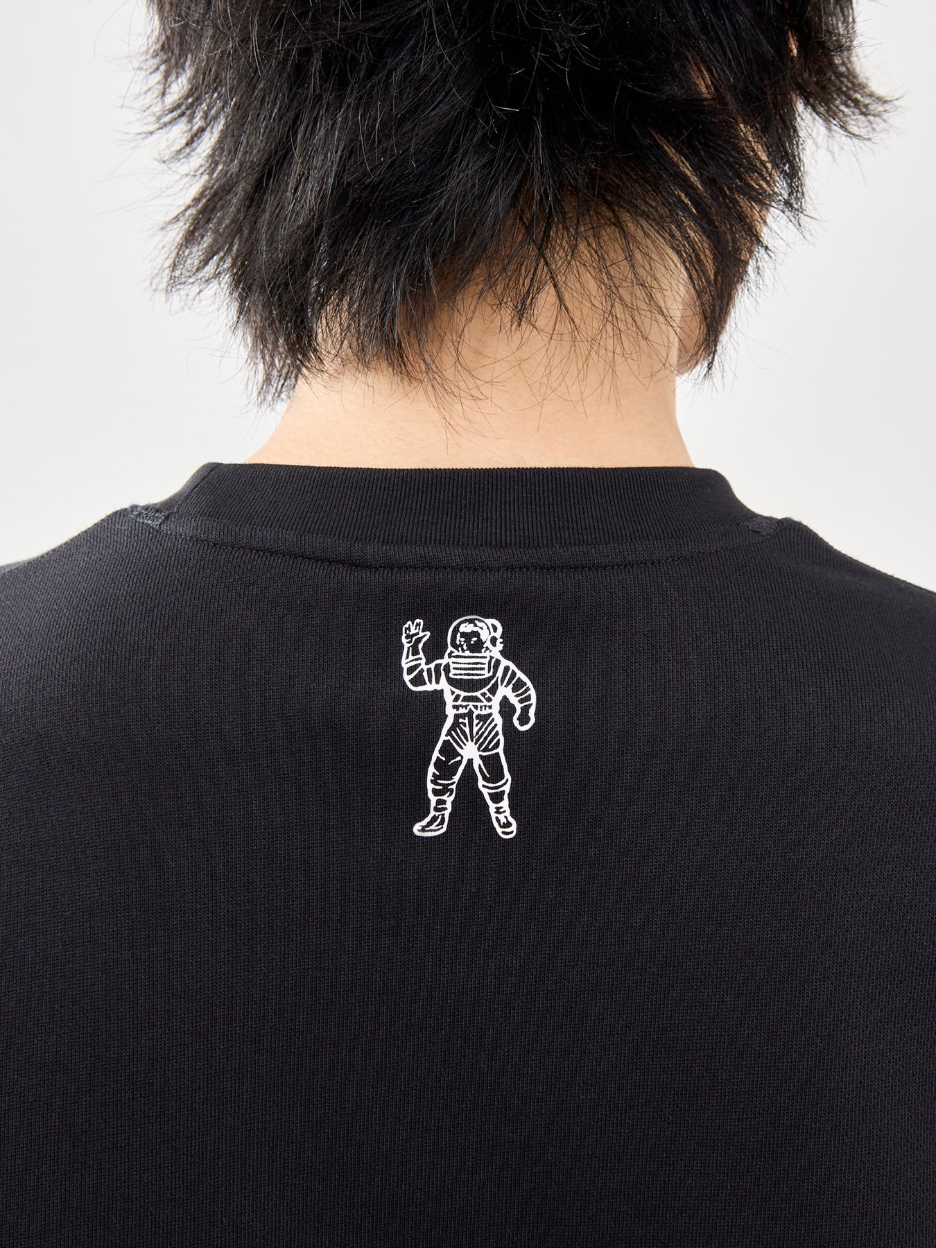 Small Arch Logo Cotton Crewneck Sweatshirt Black - Image 3