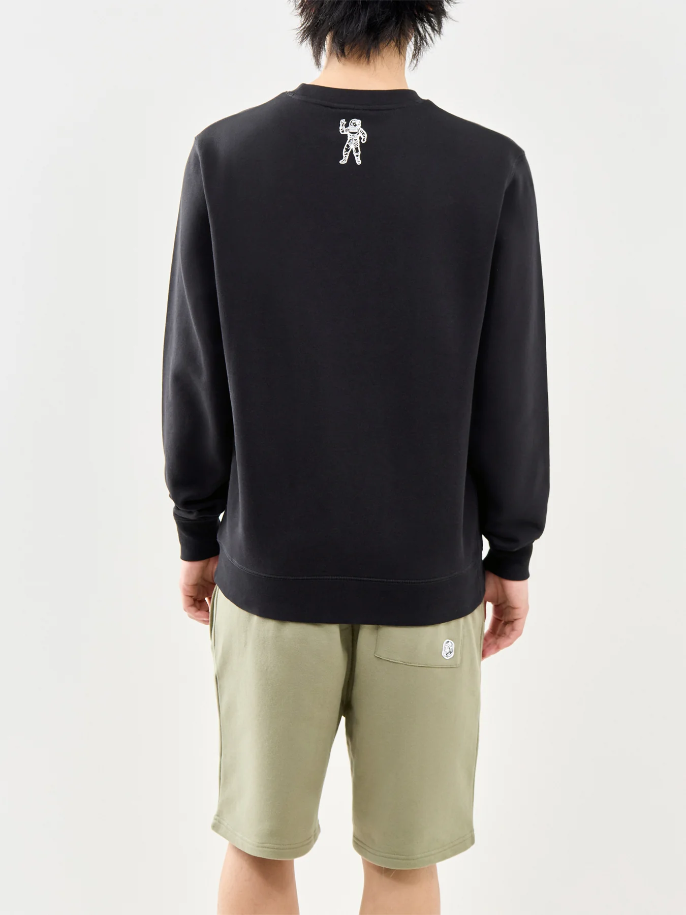 Small Arch Logo Cotton Crewneck Sweatshirt Black - Image 5