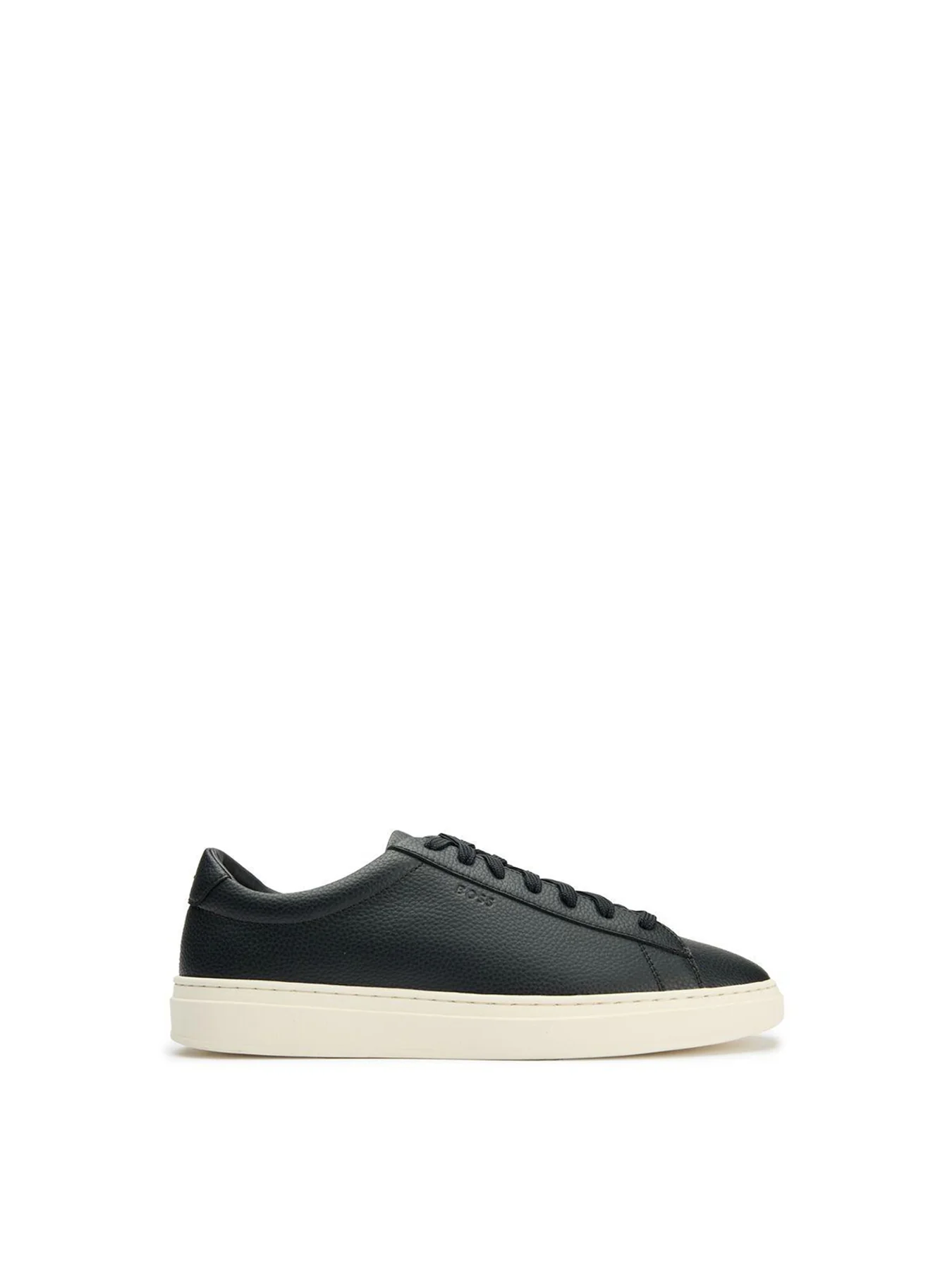 Kieran Tenn Leather Trainers Jet Black