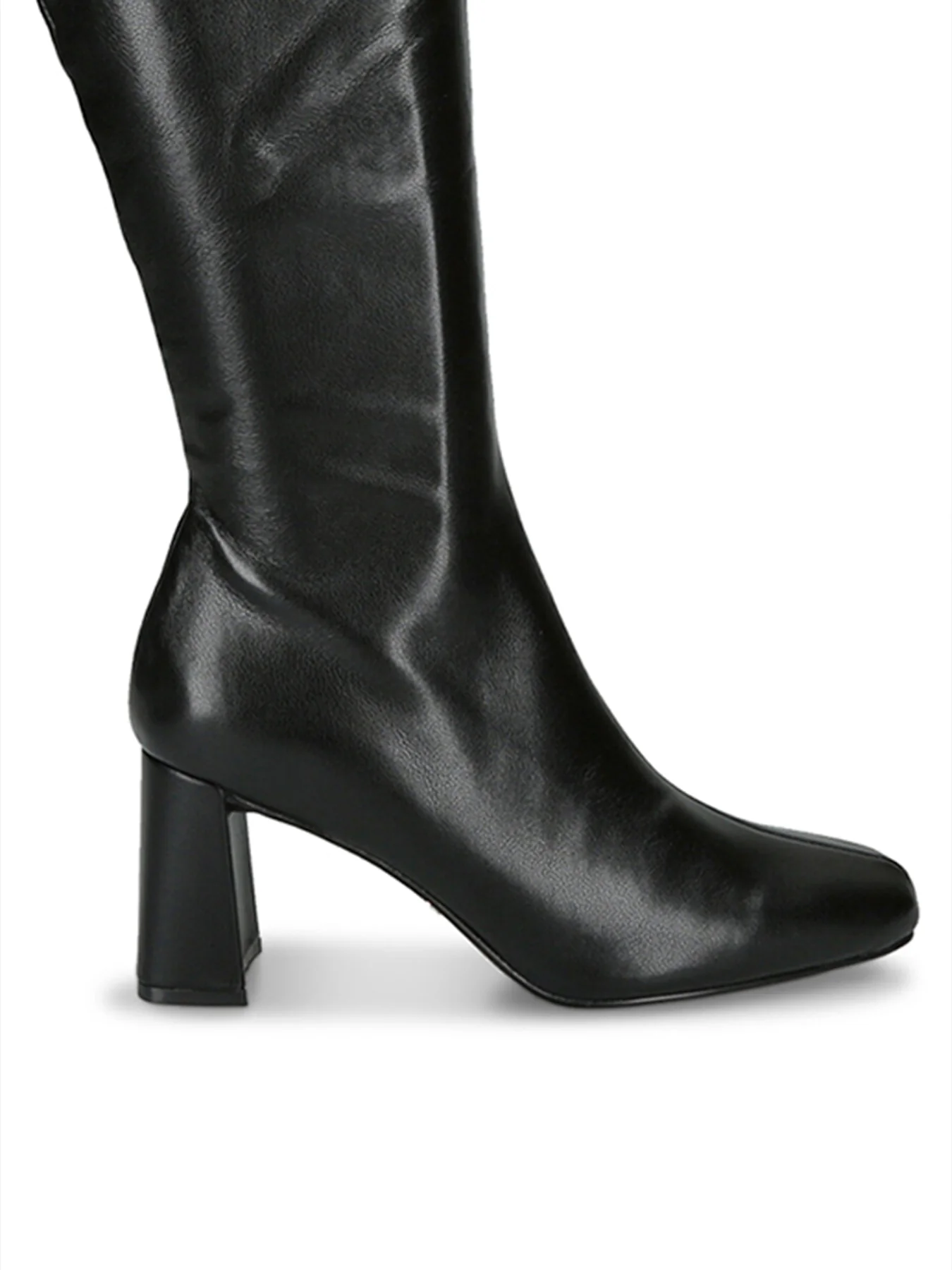 Holly Knee High Heeled Boots Black - Image 4
