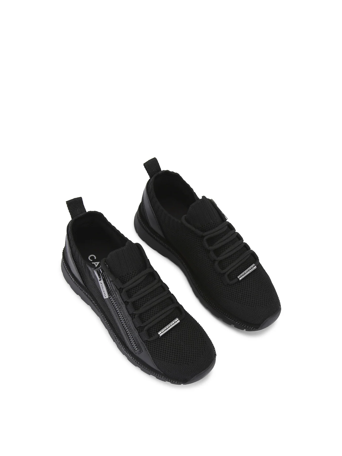 Pace Zip Knit Trainers Black - Image 2