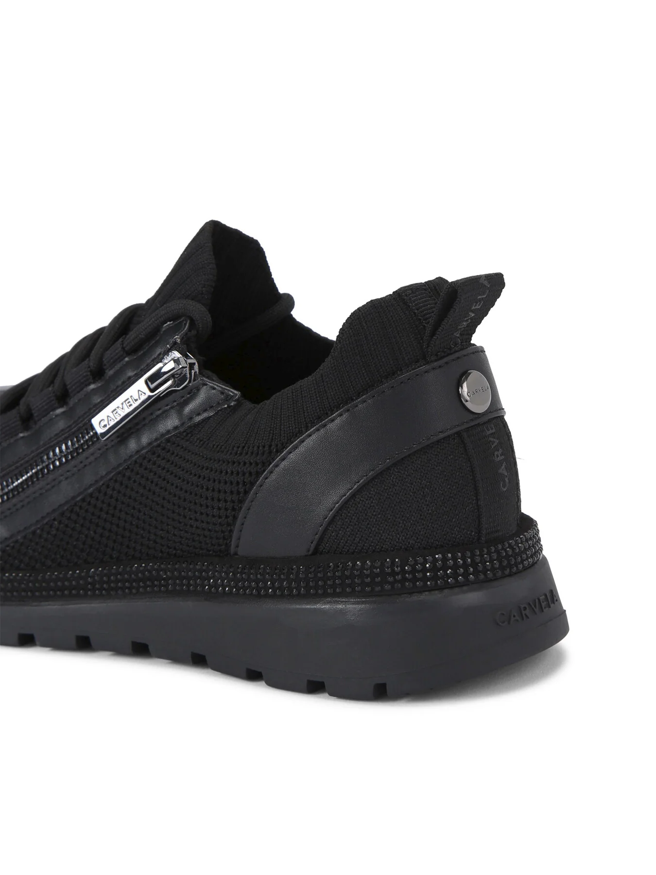 Pace Zip Knit Trainers Black - Image 3