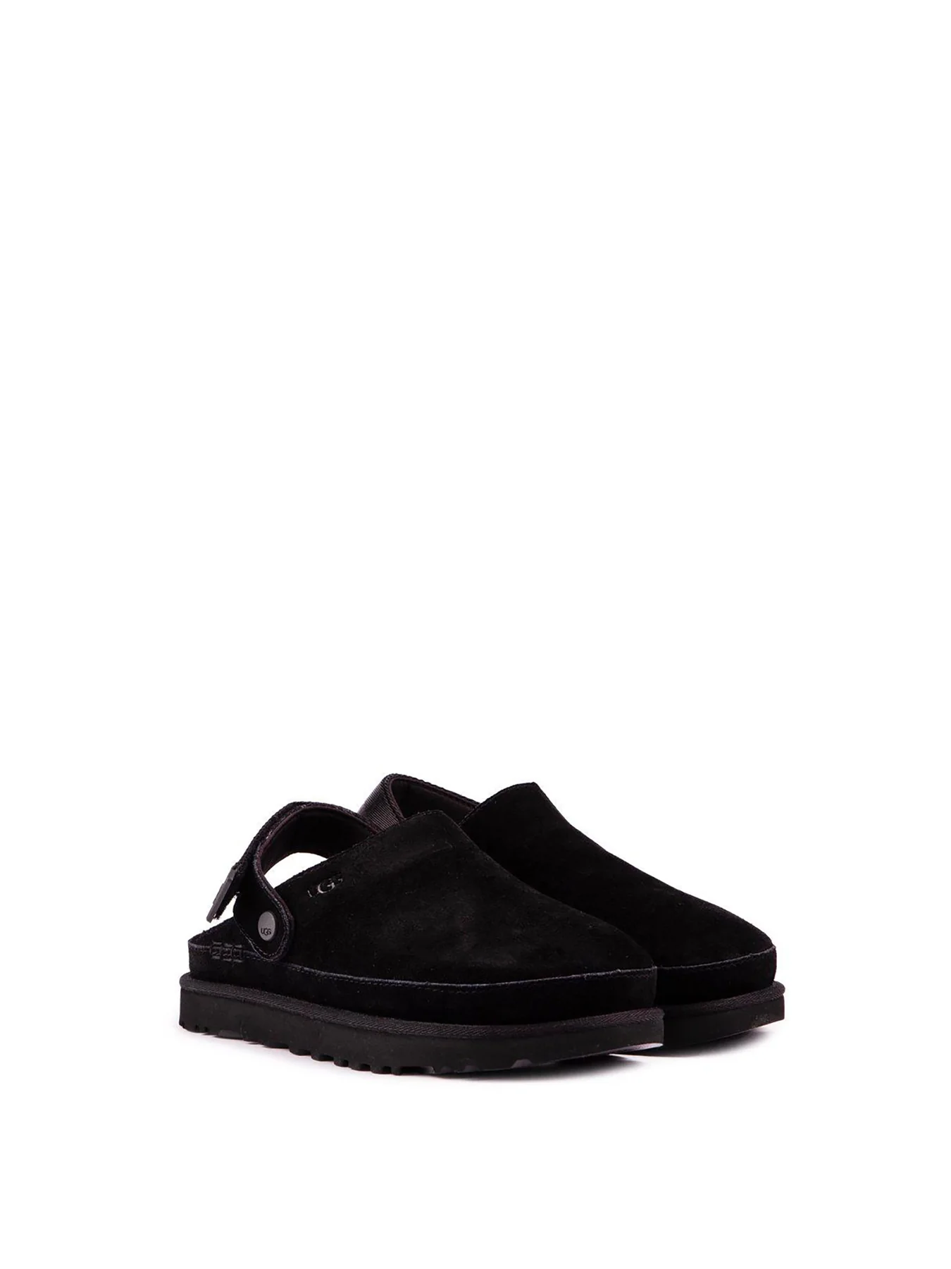 Womens Golden Star Clog Slippers Black - Image 2