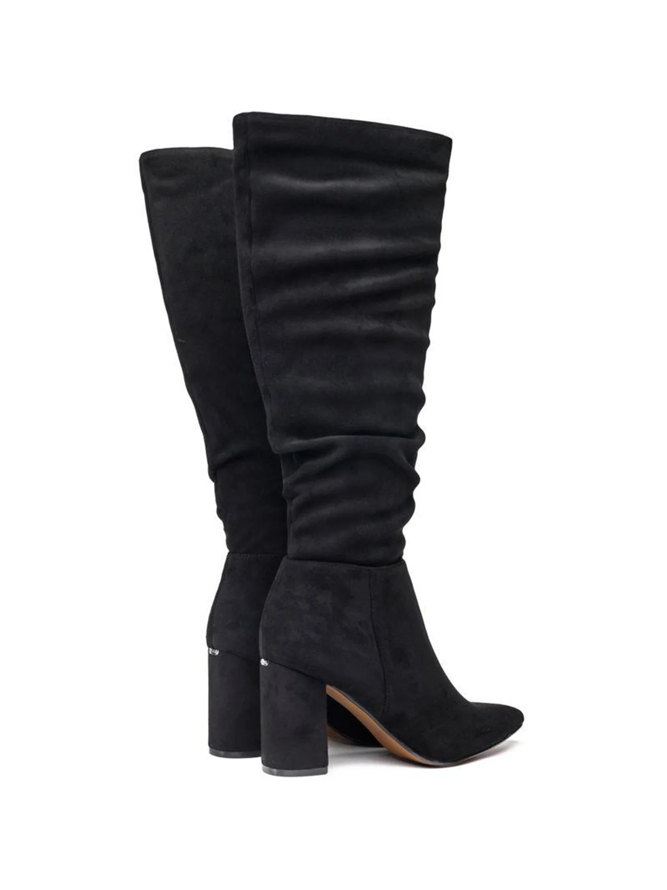 Vegan Knee High Boots Black - Image 2