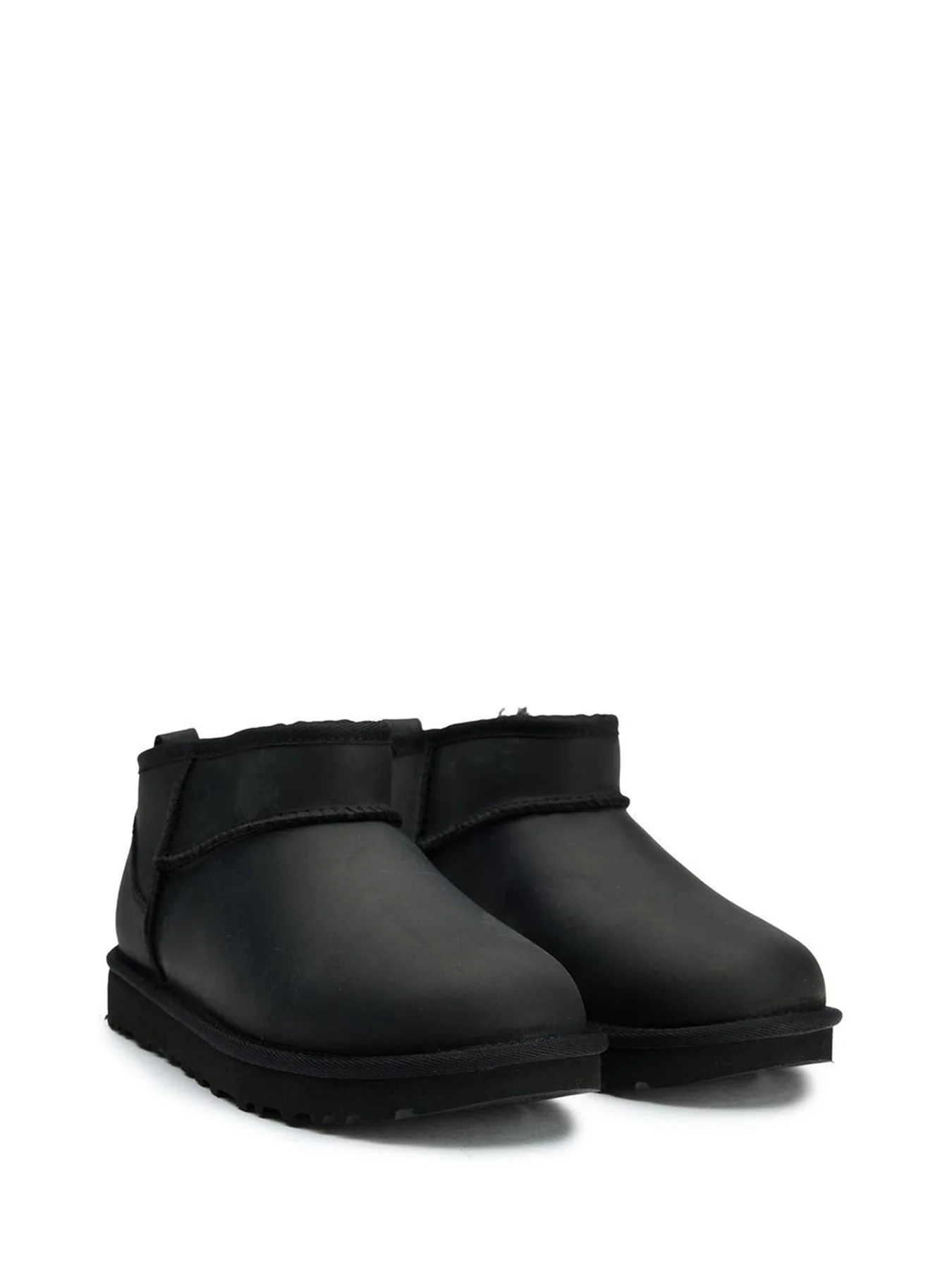 Classic Ultra Mini Leather Boots Black - Image 2