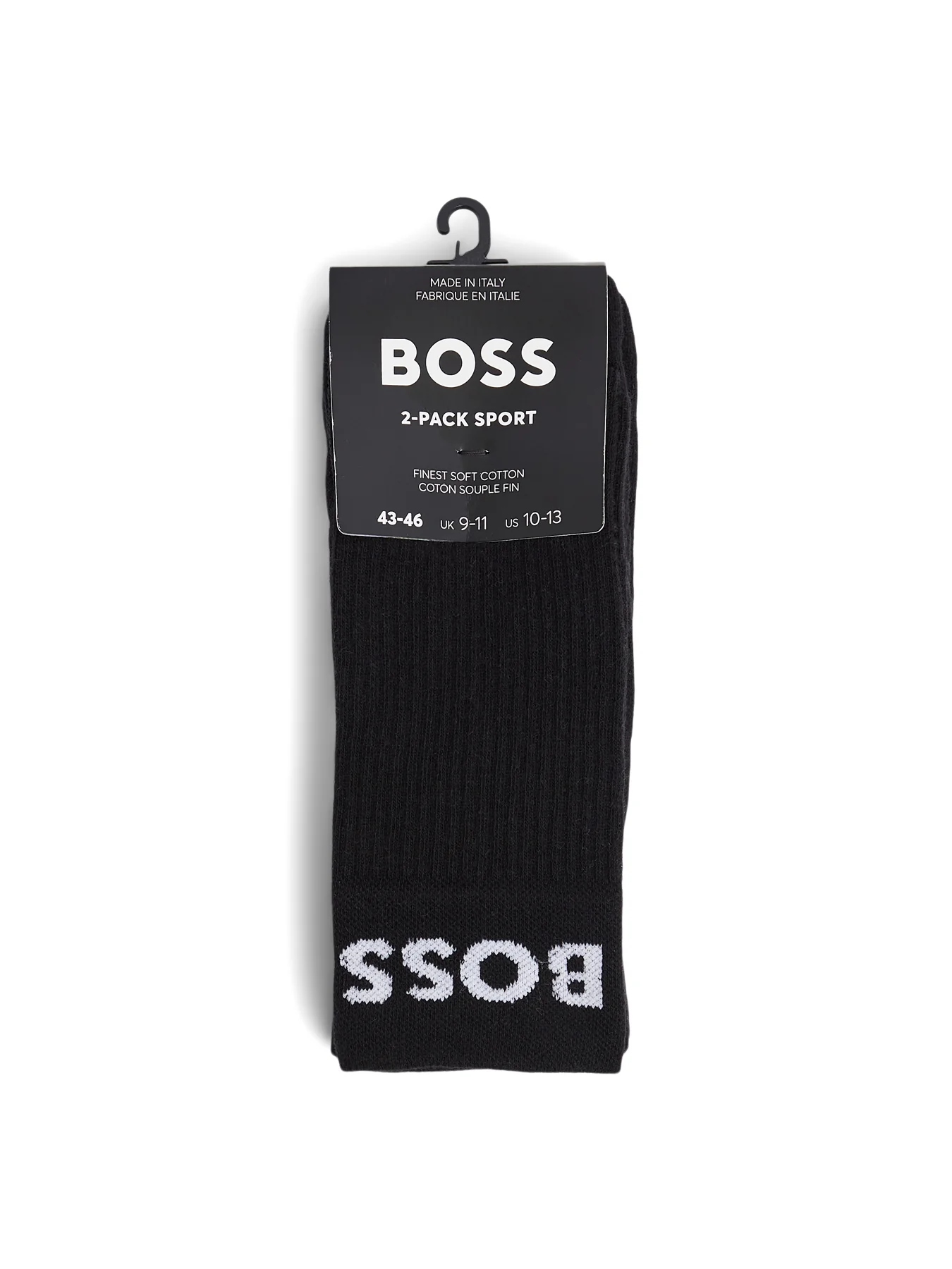 Sport Logo Socks 2 Pack Black