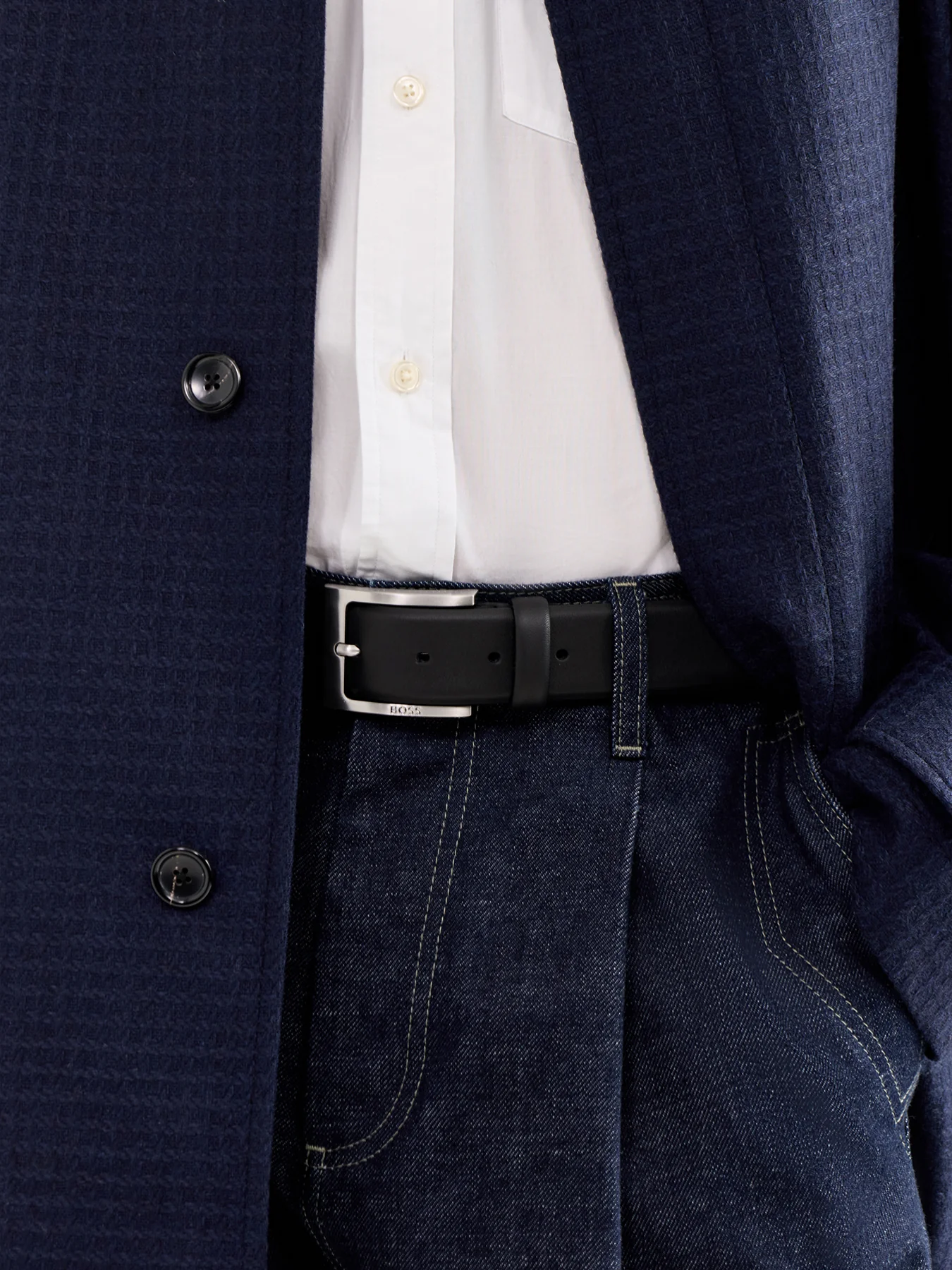 Barnabie Leather Belt Black - Image 2