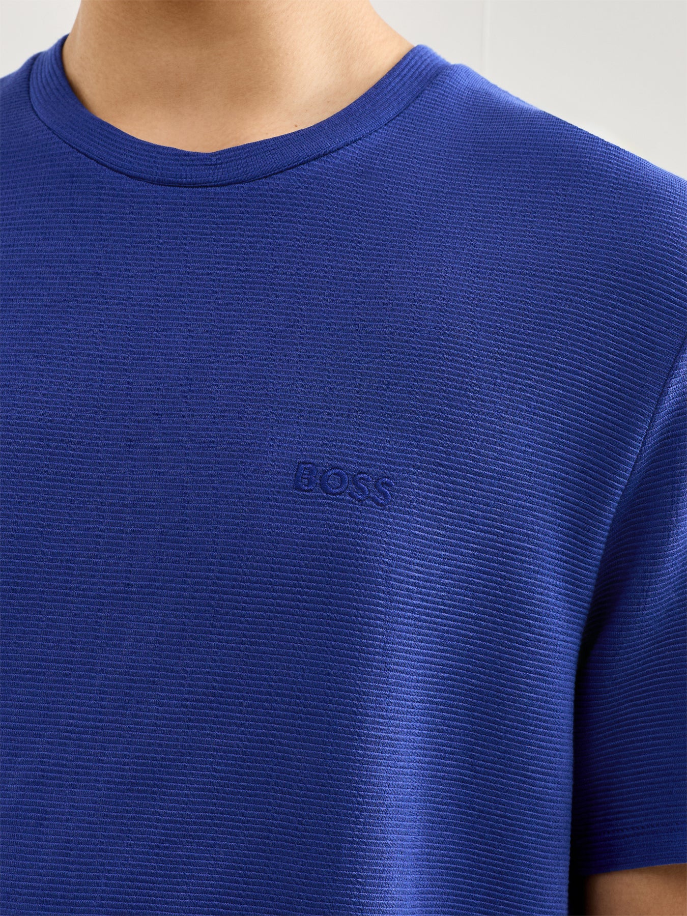 Rib T Shirt Blue - Image 3
